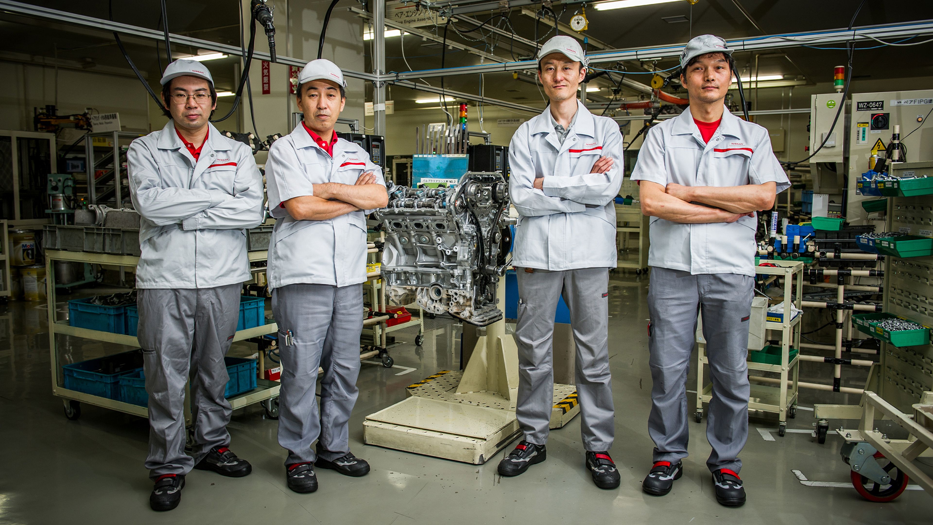 Los cuatro Takumi originales de Nissan, parte de los cinco actuales.