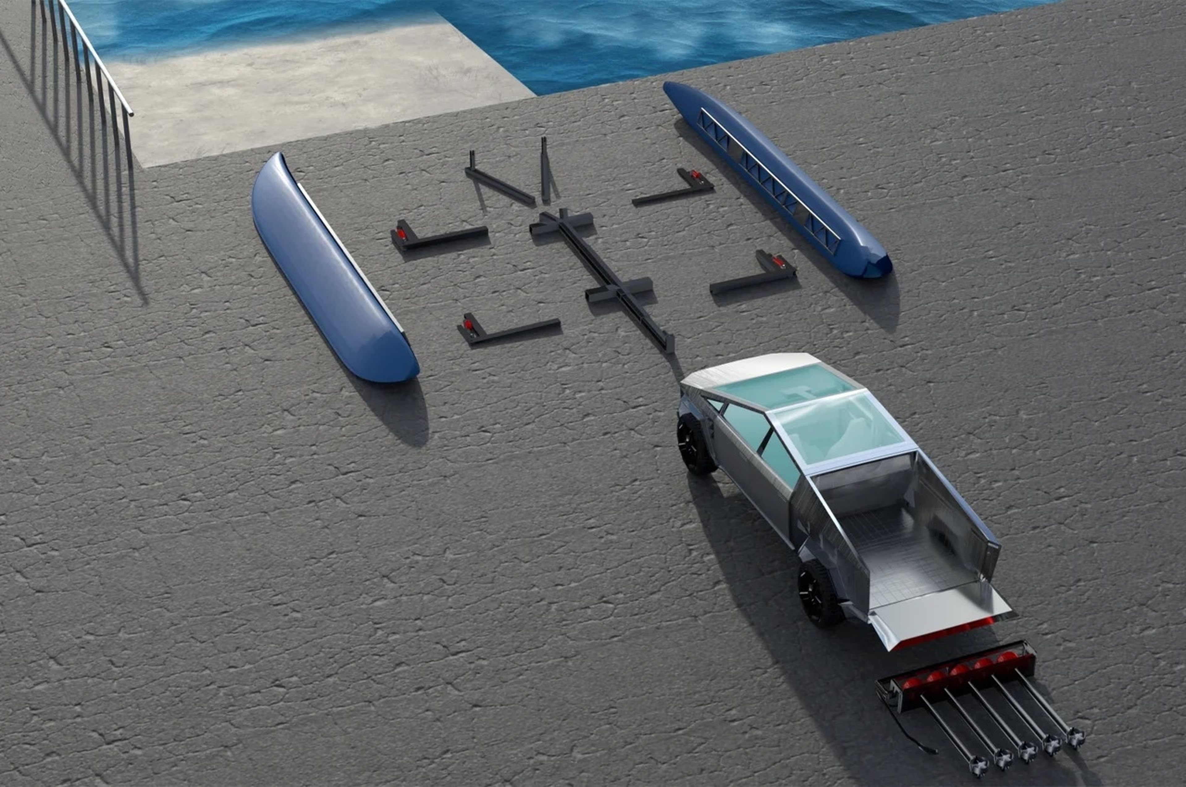El Cybertruck de Tesla podrá usarse como un catamarán
