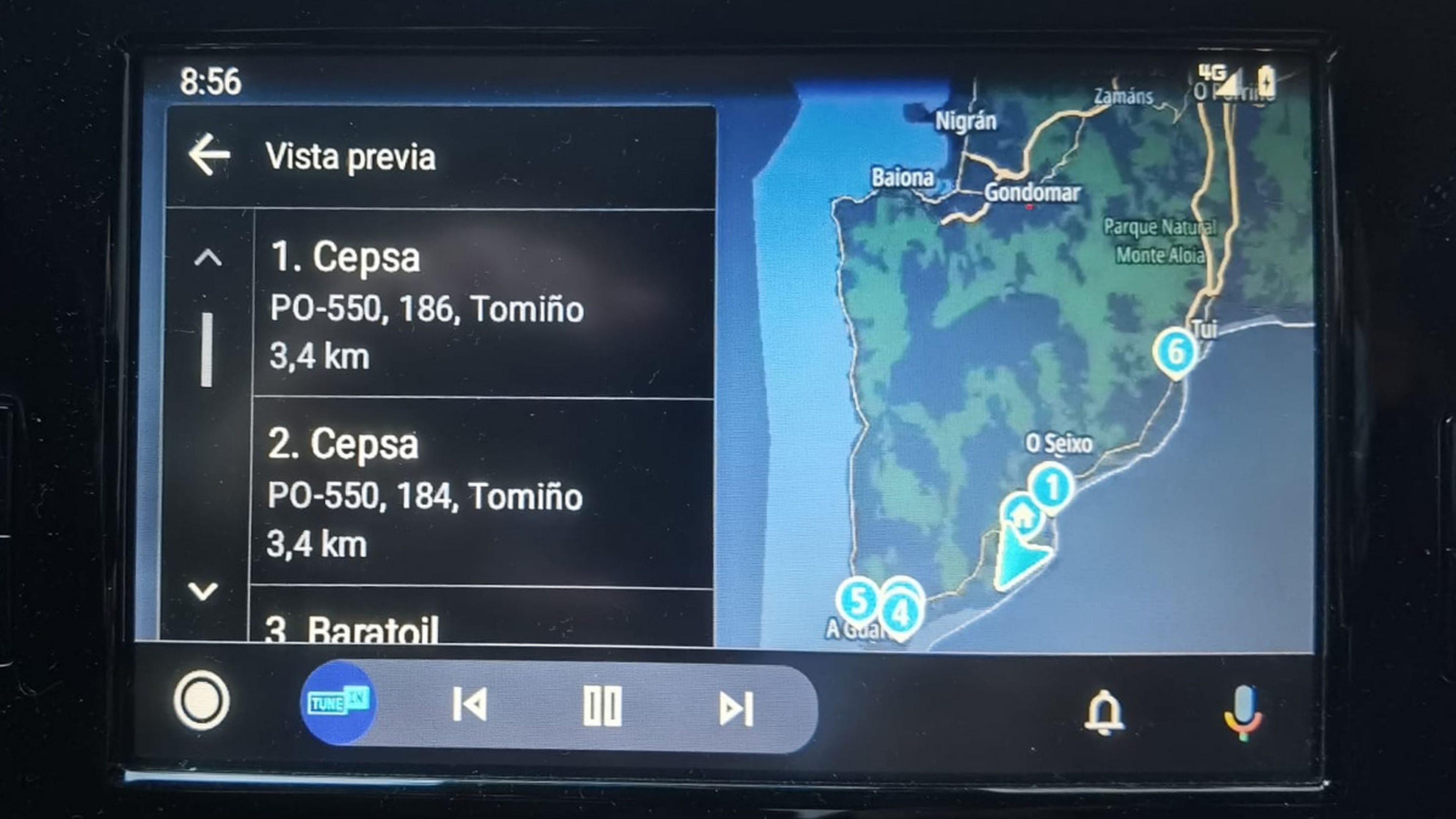 TomTom Navigation Android Auto Gasolineras