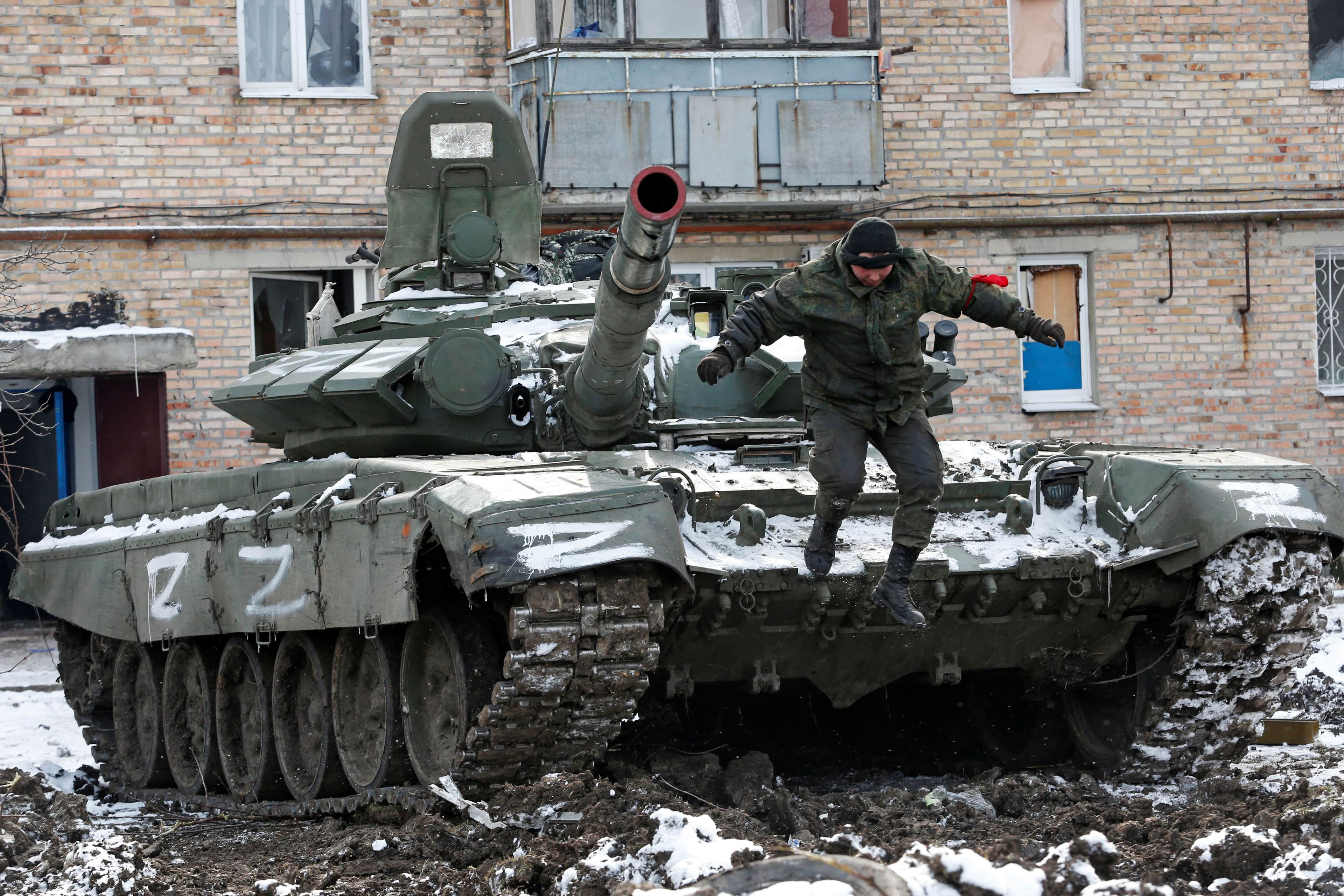 Militar prorruso en la región de Donetsk, el 11 de marzo de 2022.
