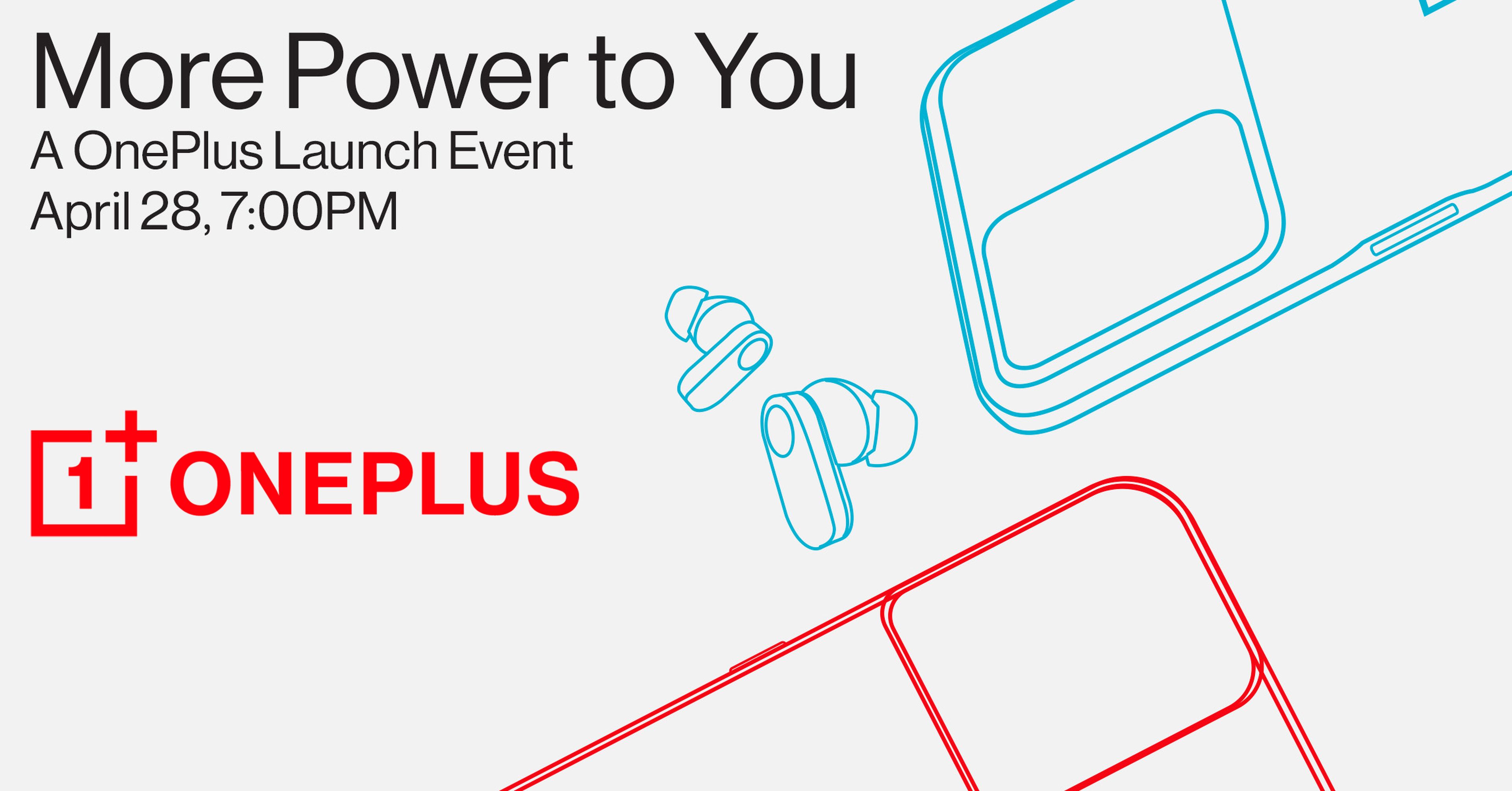 OnePlus anuncia un evento el 28 de abril en el que se presentarán dos nuevos móviles y unos auriculares true wireless