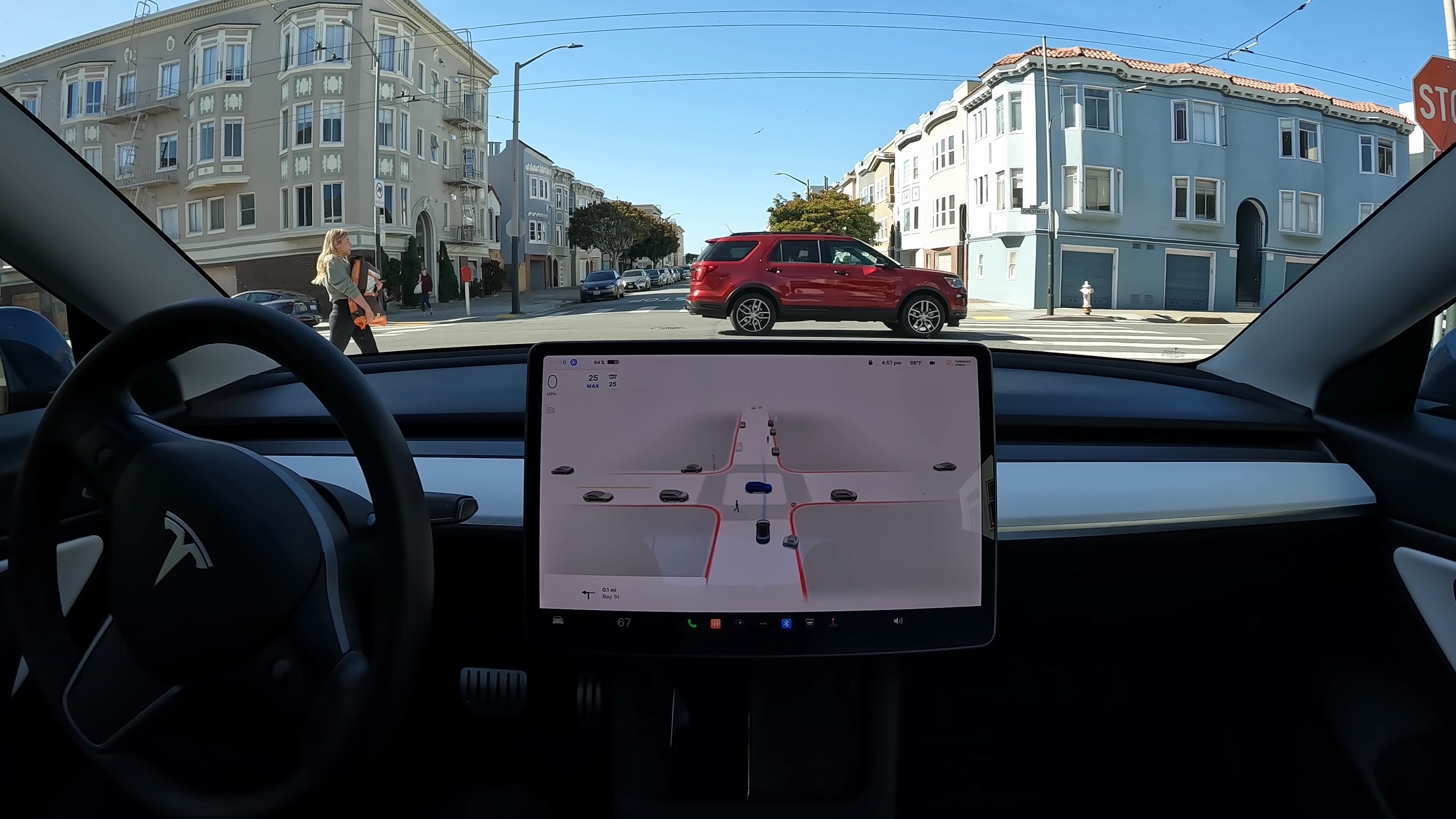 Tesla conducción completamente autónoma