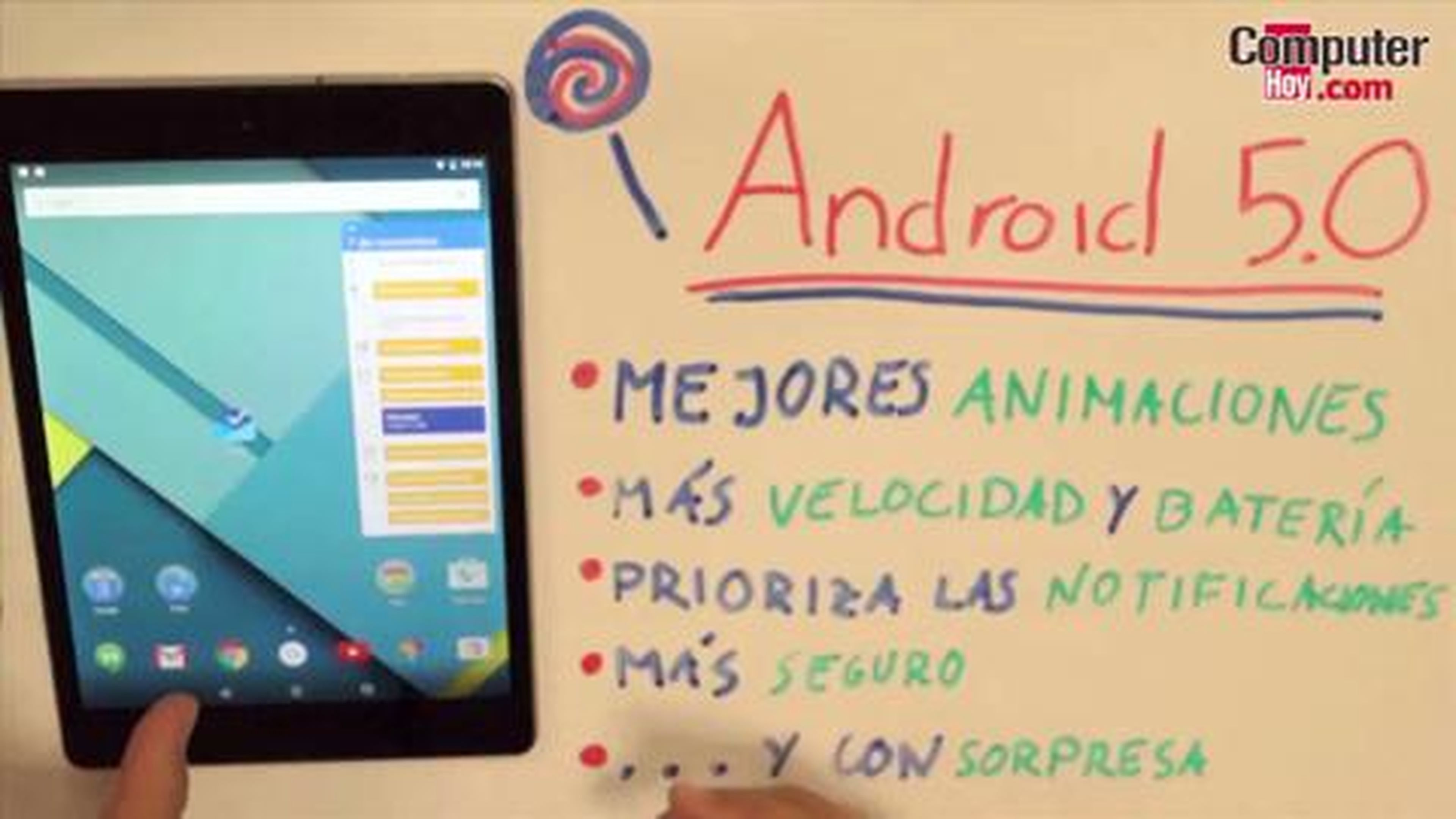 Android 5.0 Lollipop en Nexus 9