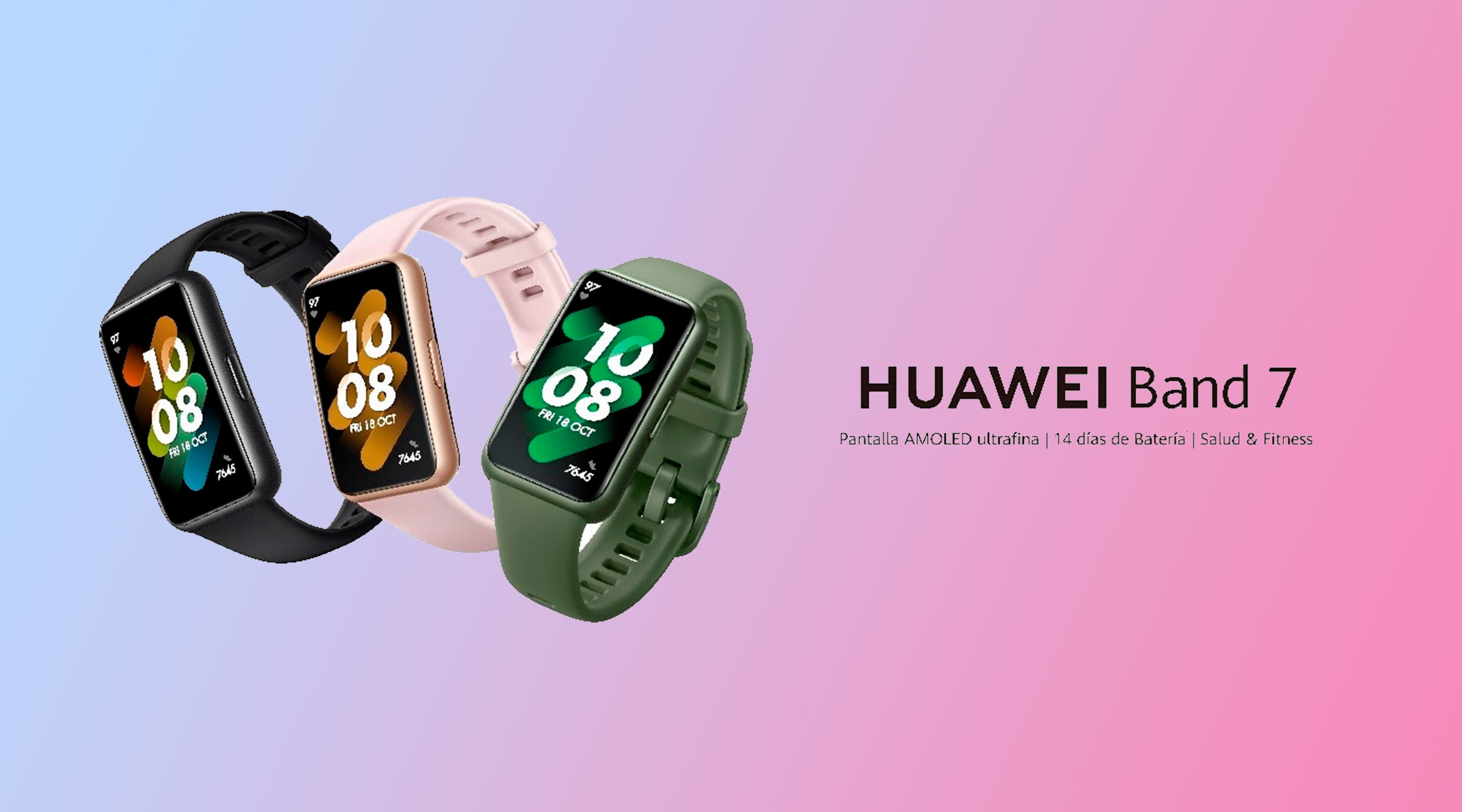 La nueva pulsera HUAWEI Band 7 es oficial: monitorización activa de la  salud 24/7