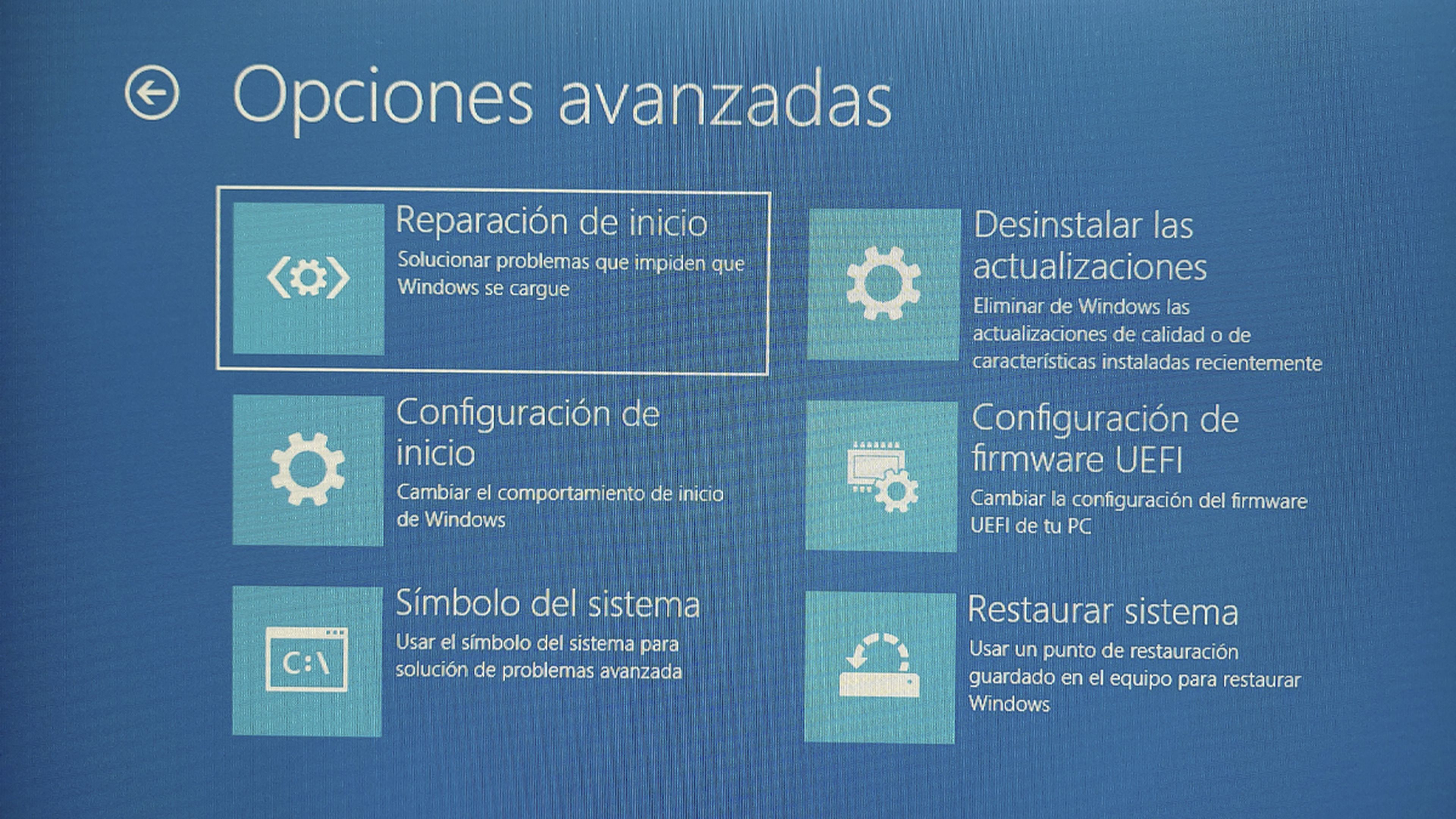 Opciones avanzadas Windows 11