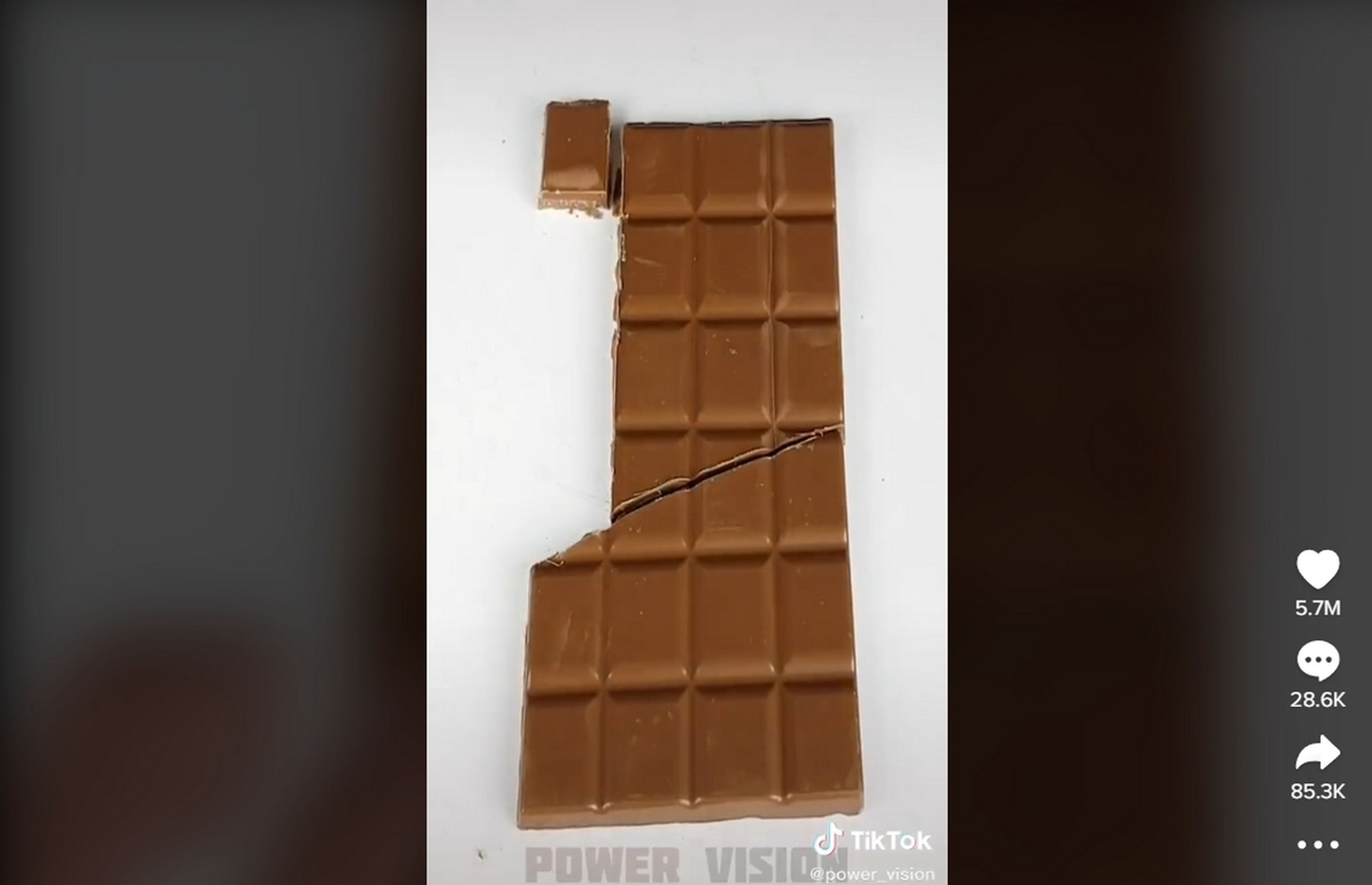 El truco viral para comerte un trozo de chocolate sin que se note