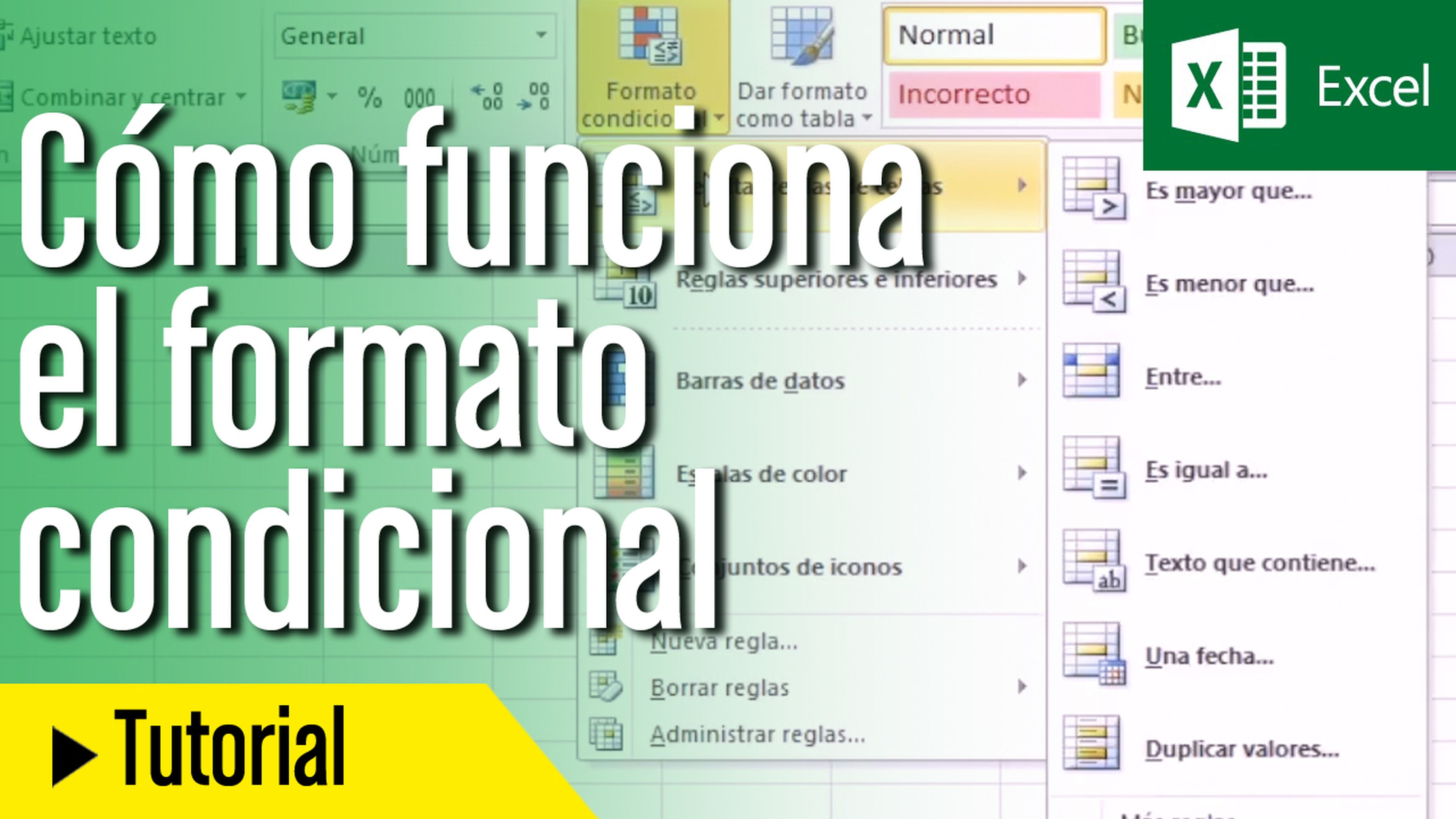 Tutorial Excel en español: Formato condicional
