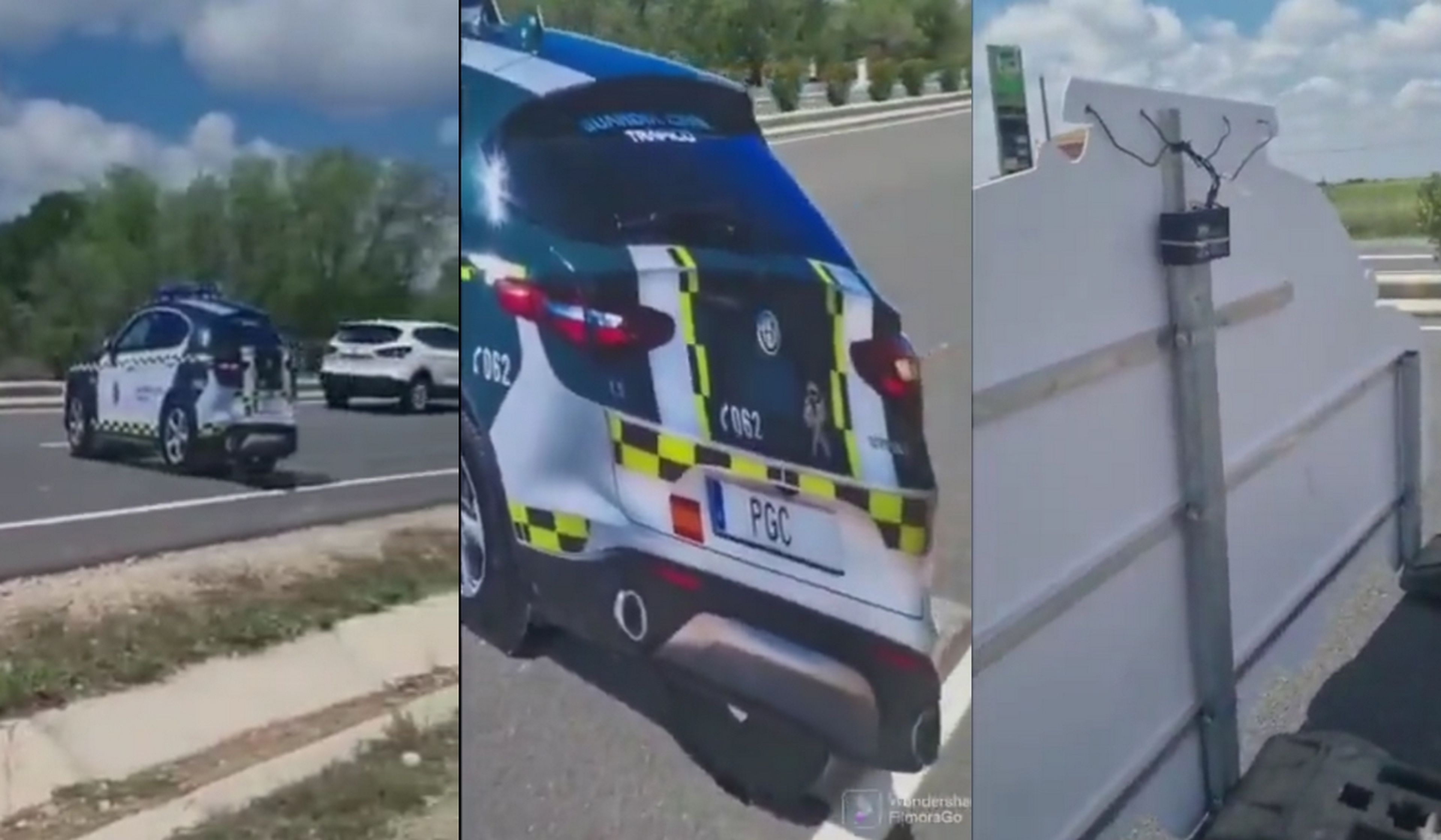 La verdad sobre el coche patrulla de cartón: no lo puso la Guardia Civil
