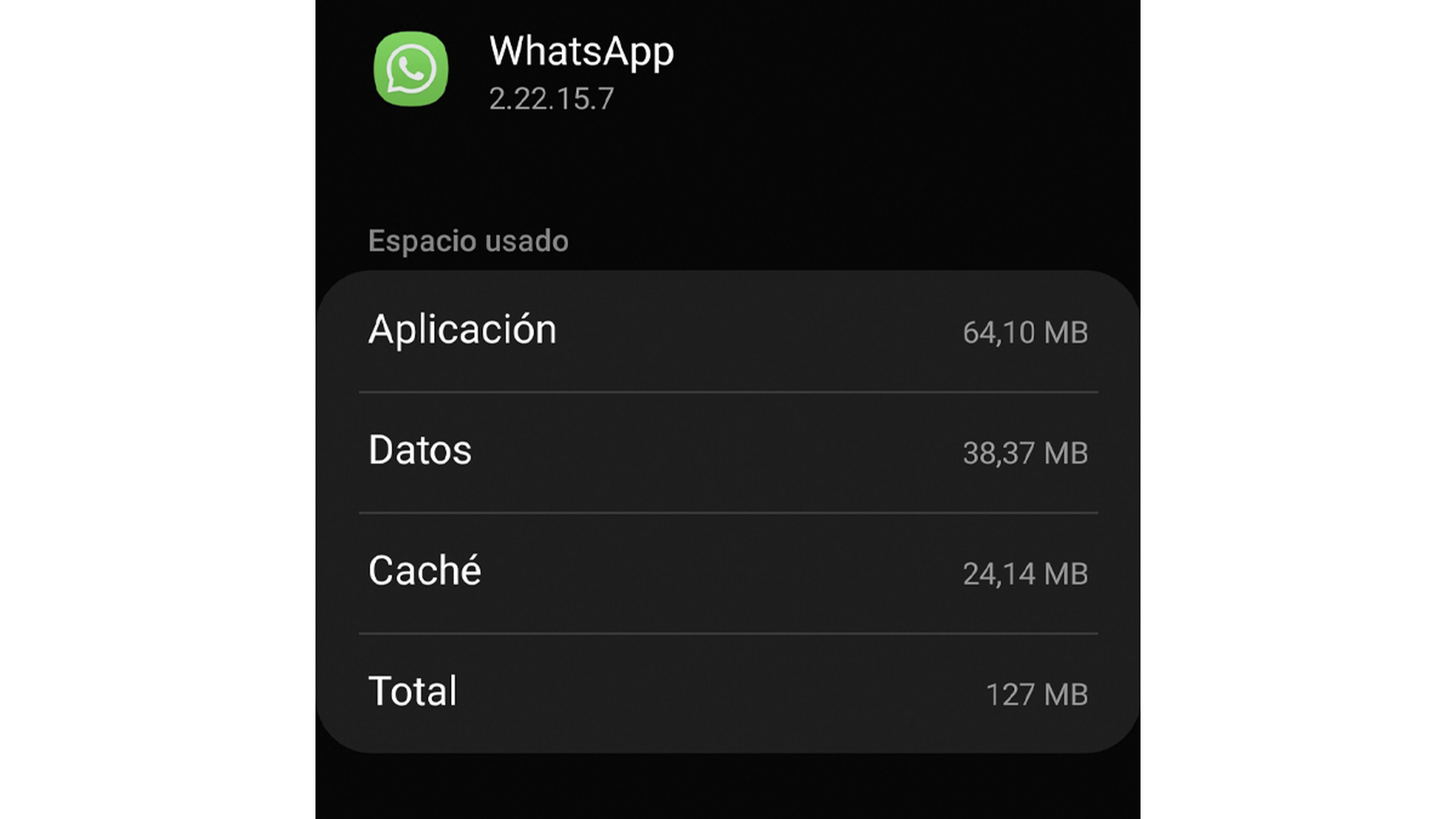 Caché de WhatsApp
