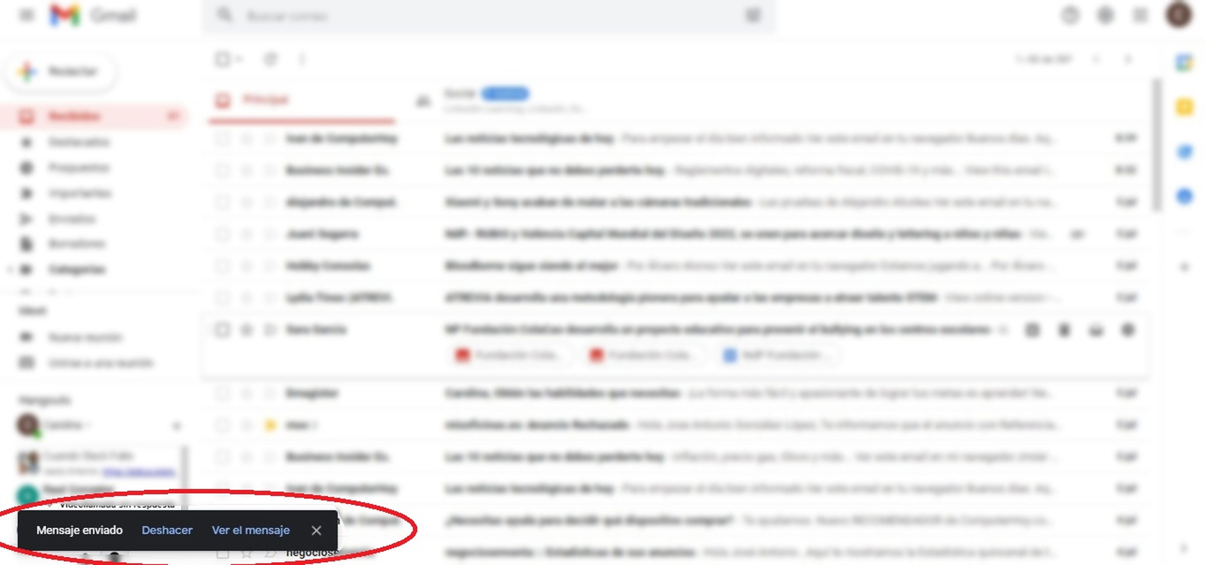 Cómo anular el envío de un correo electrónico en Gmail si lo has mandado por accidente