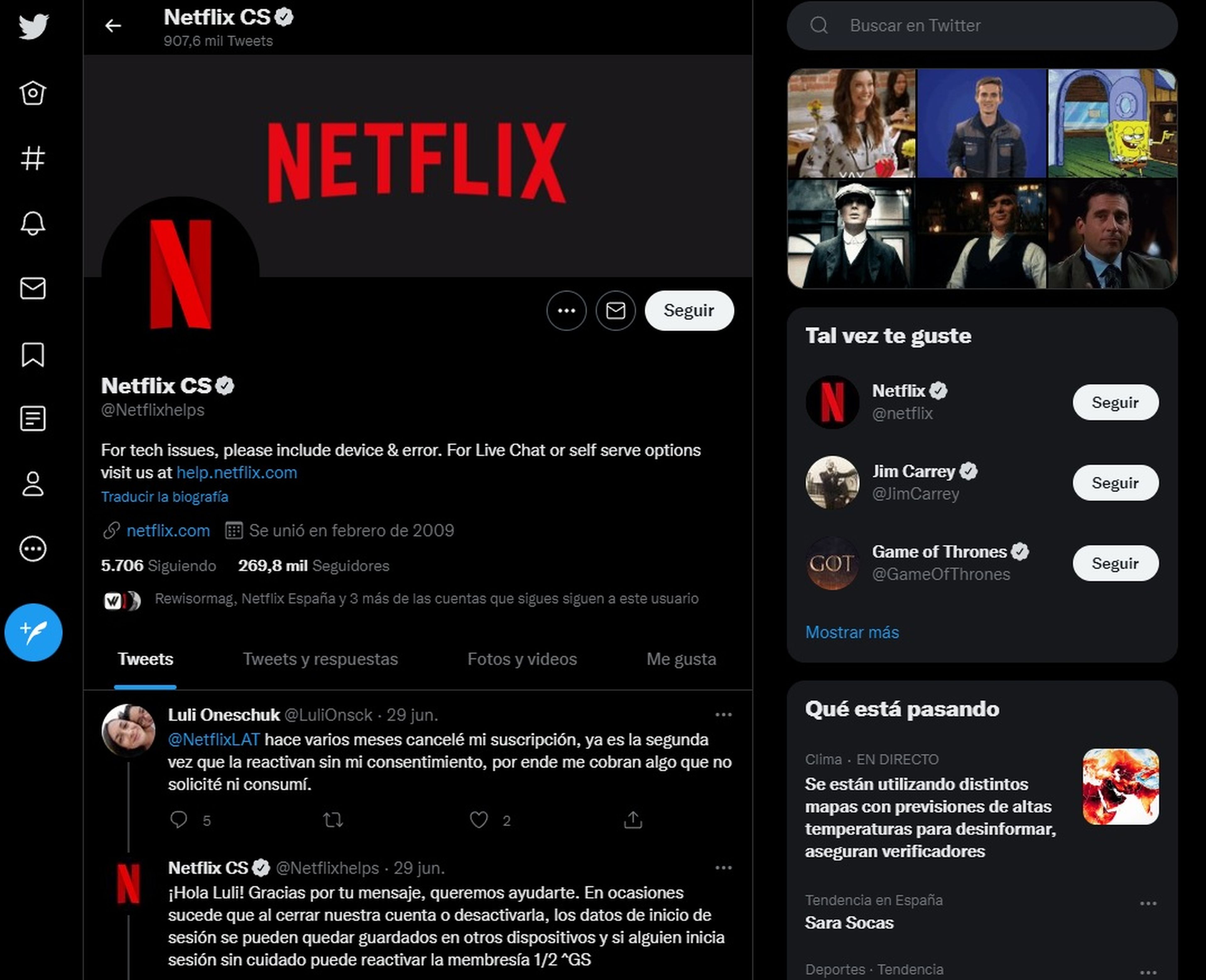 Netflix en Twitter