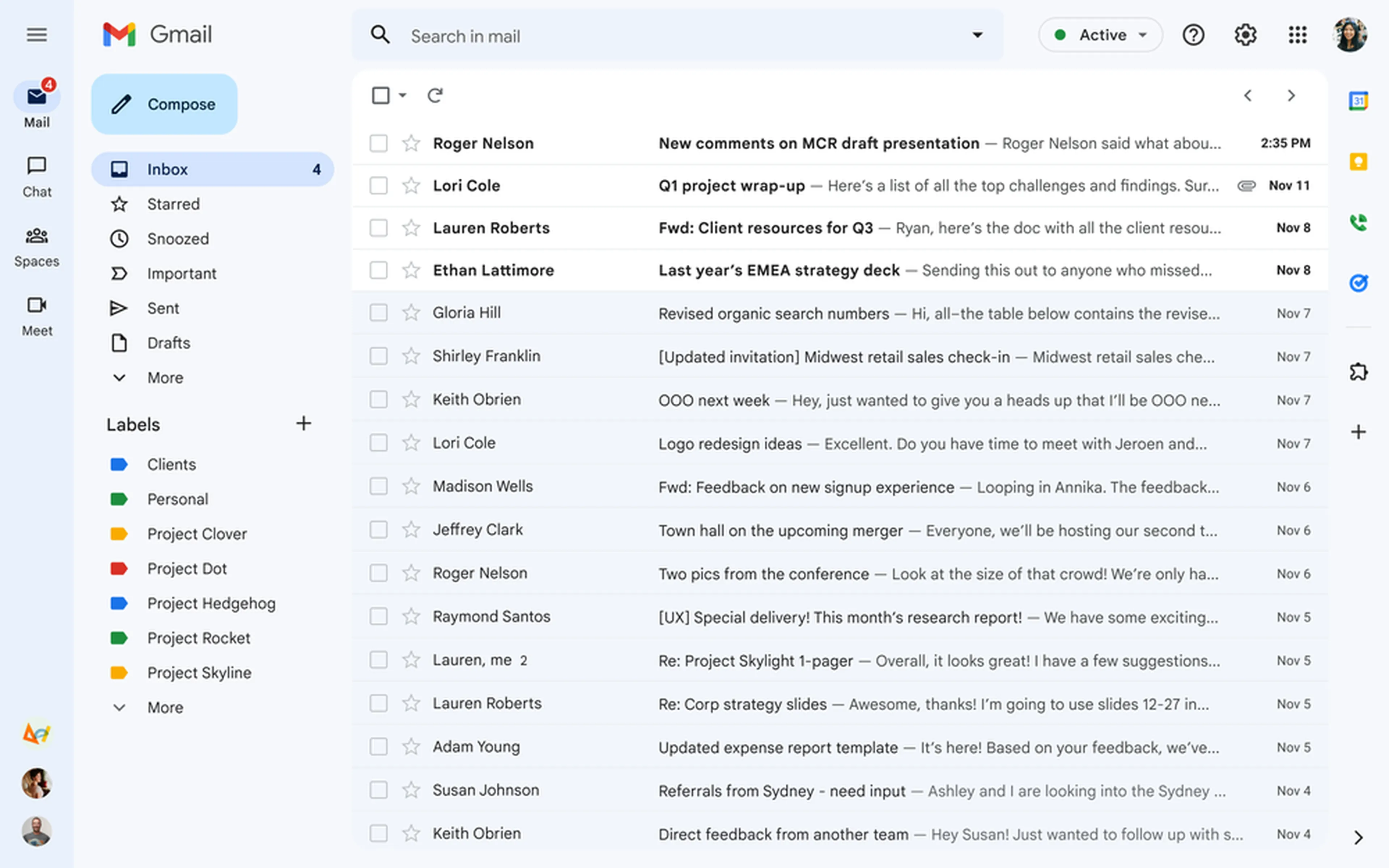 Nuevo diseño de Gmail