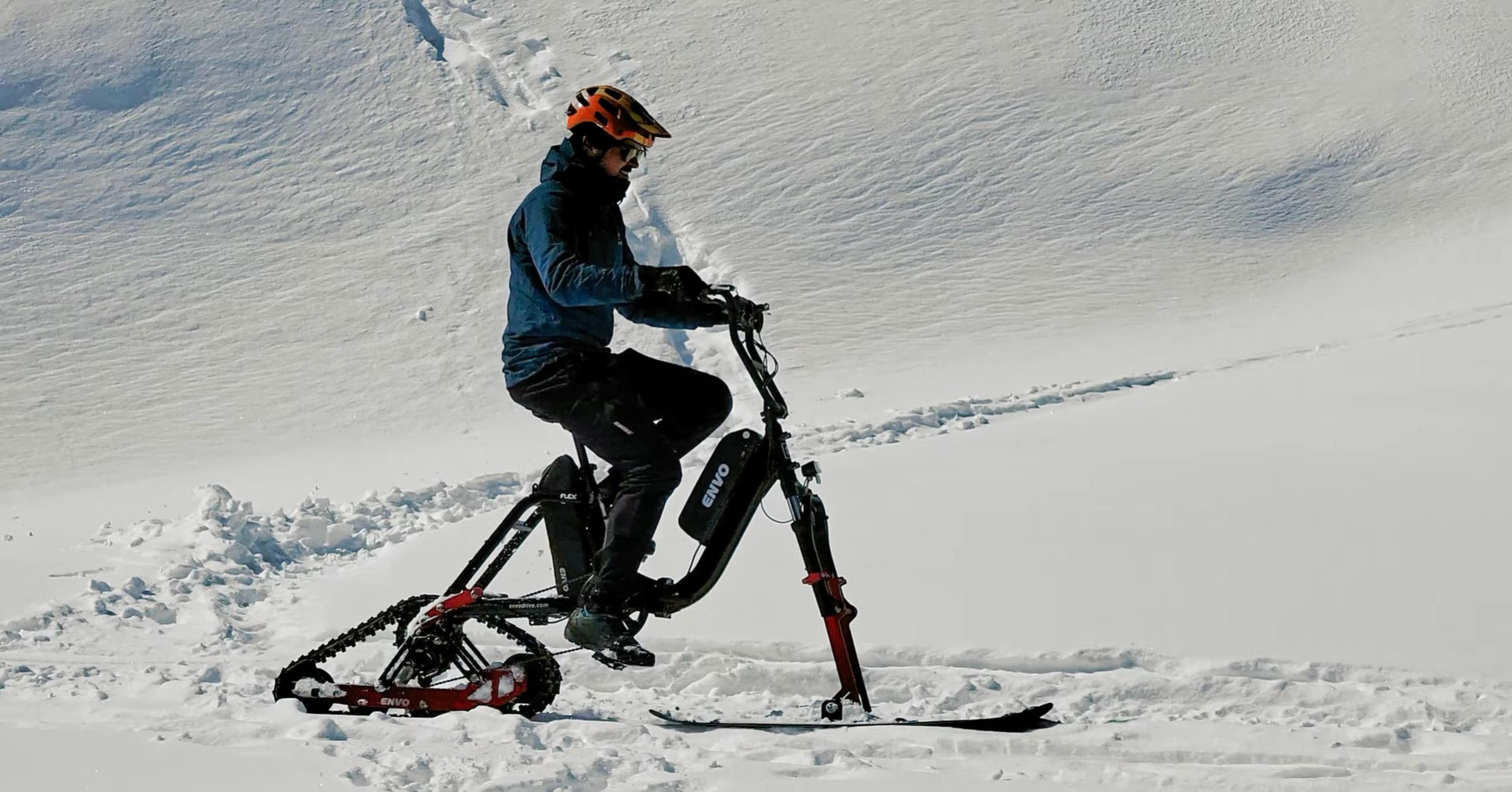 La bici eléctrica para montañas nevadas, versión lite de una moto de nieve