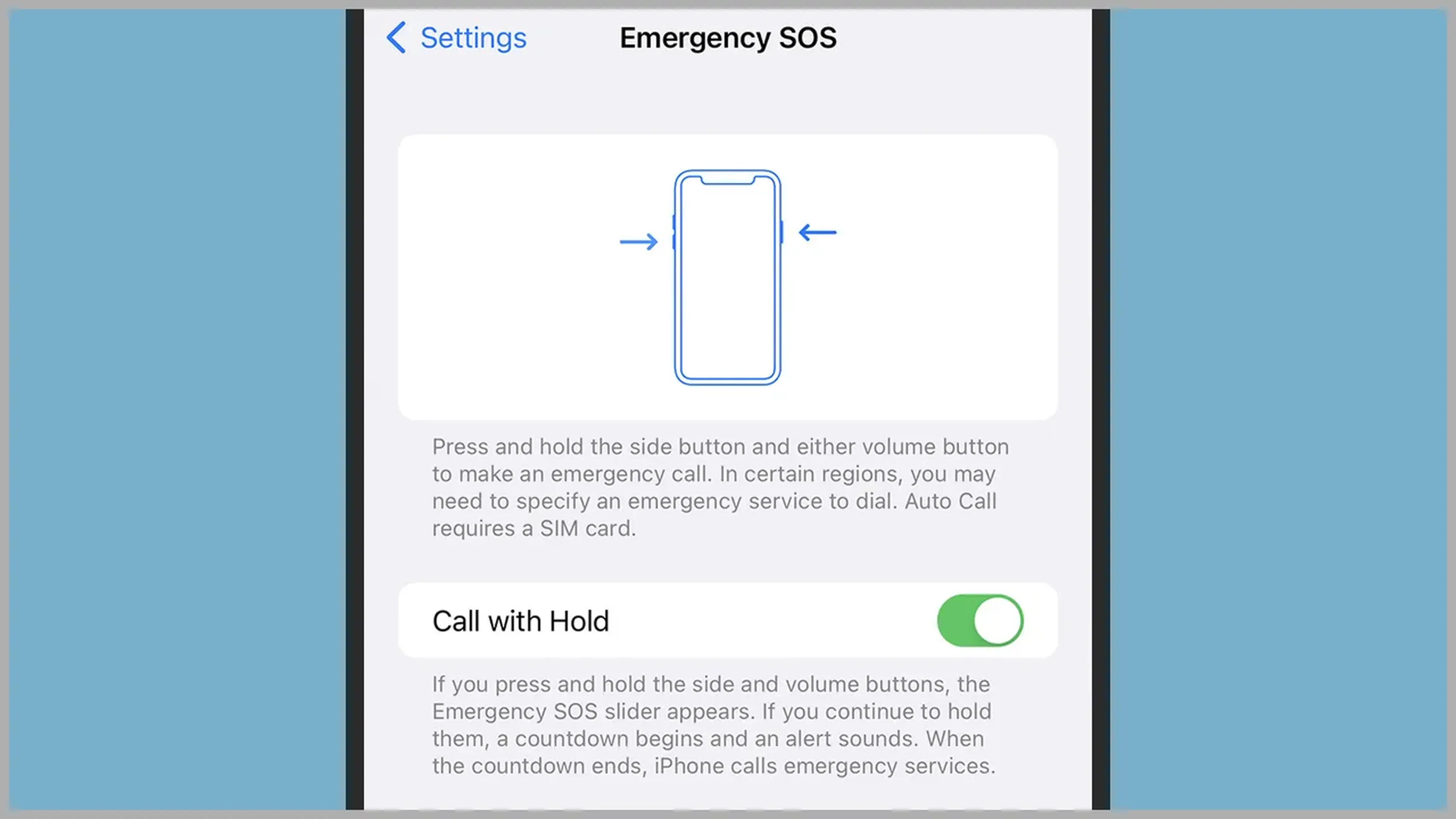Llamada de emergencia iPhone