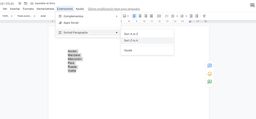 Cómo ordenar alfabéticamente listas y párrafos en Google Docs