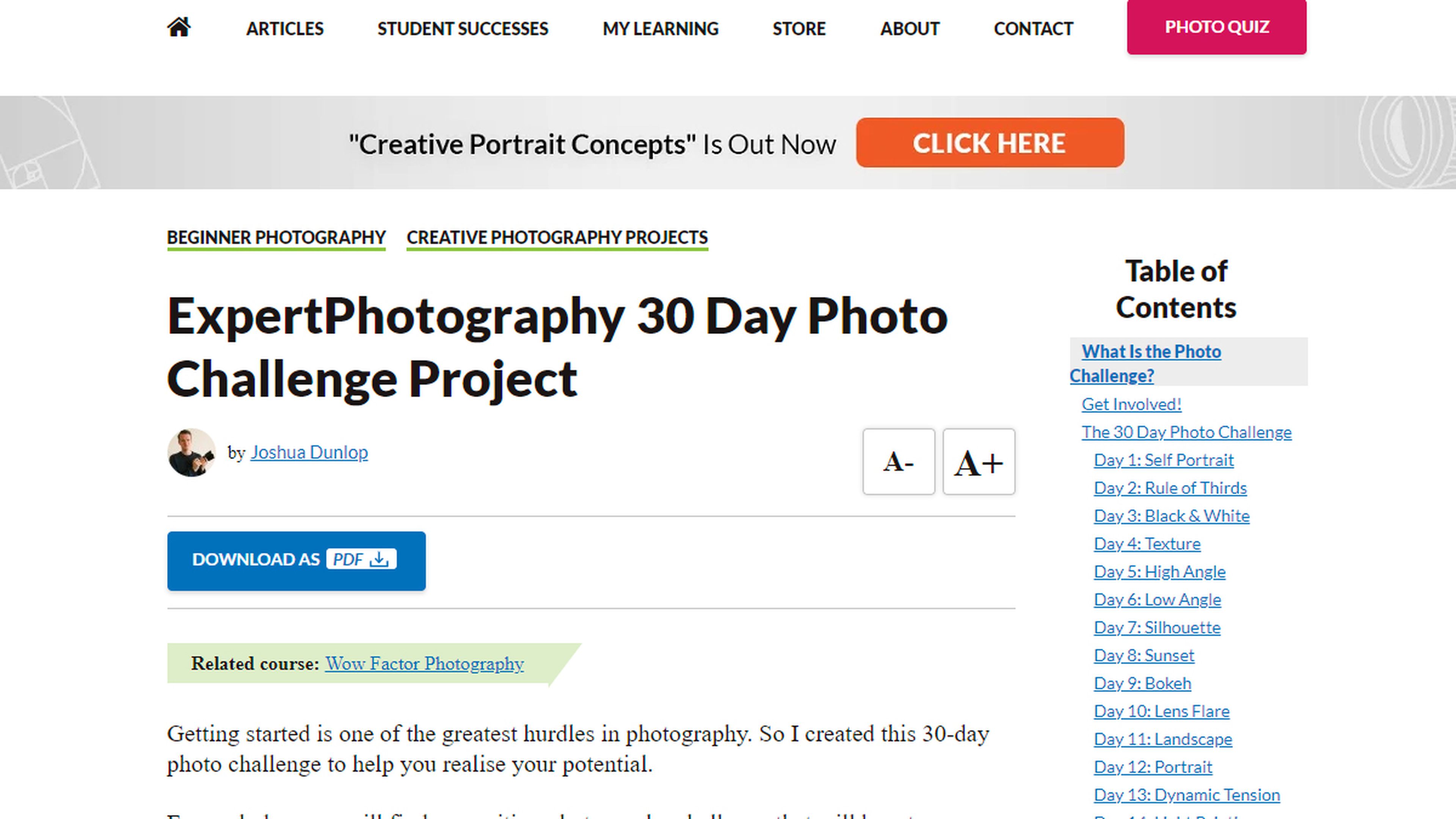 ExpertPhotography 30 Day Photo Challenge