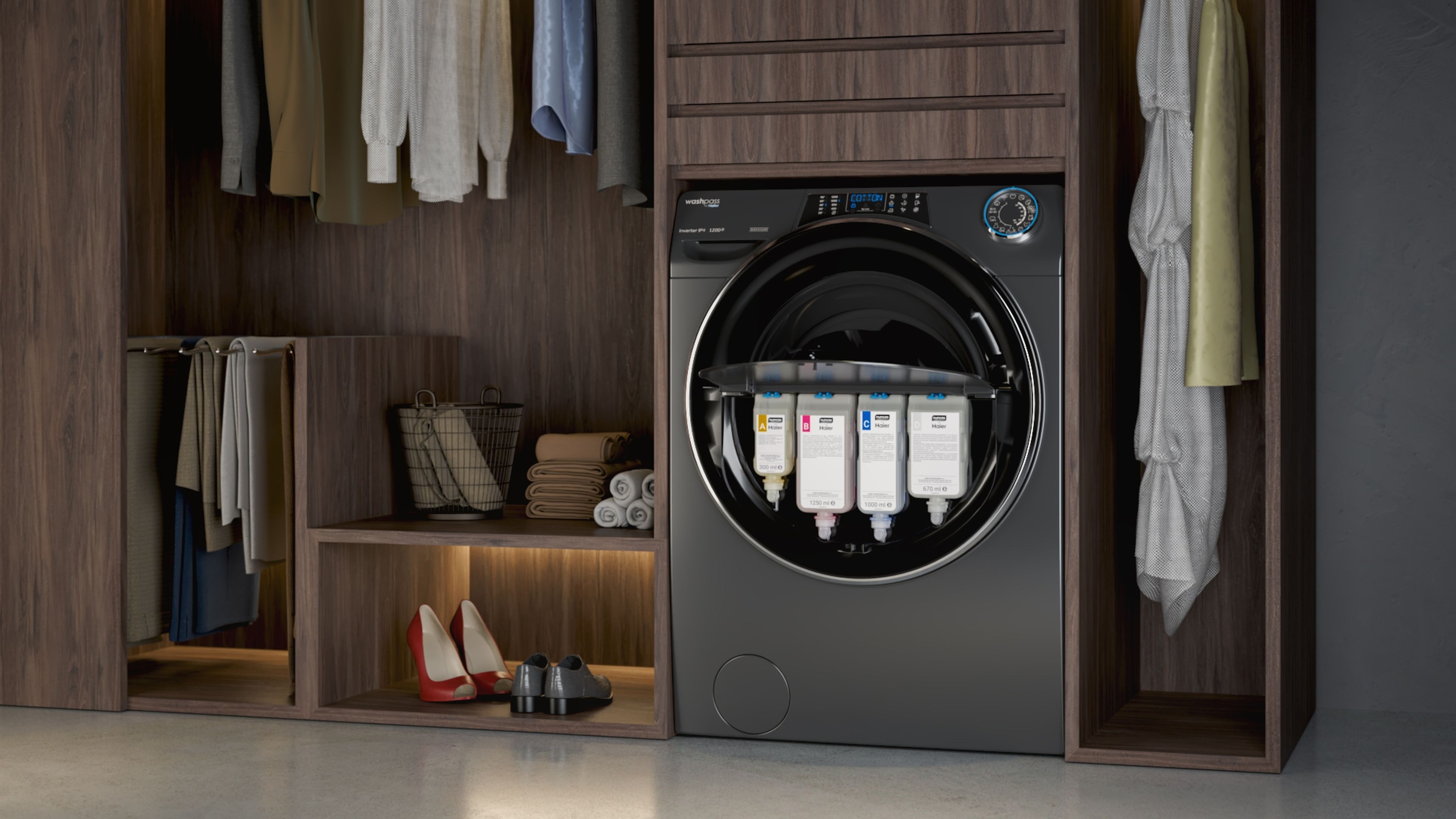 Haier Washpass: una lavadora con Inteligencia Artificial que detecta y pide detergente gracias a su servicio de suscripción