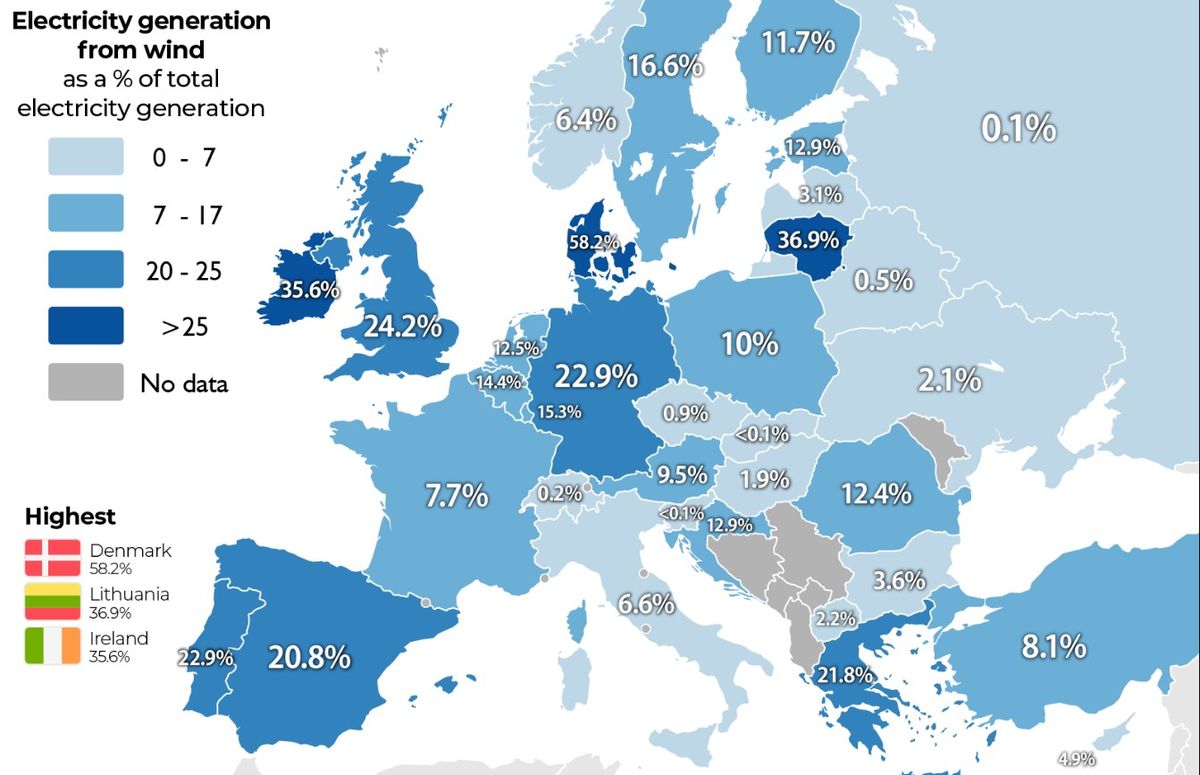 El Mapa De Europa Te Muestra Qué Fuente Se Usa Para Generar La Energía En Cada País 7584