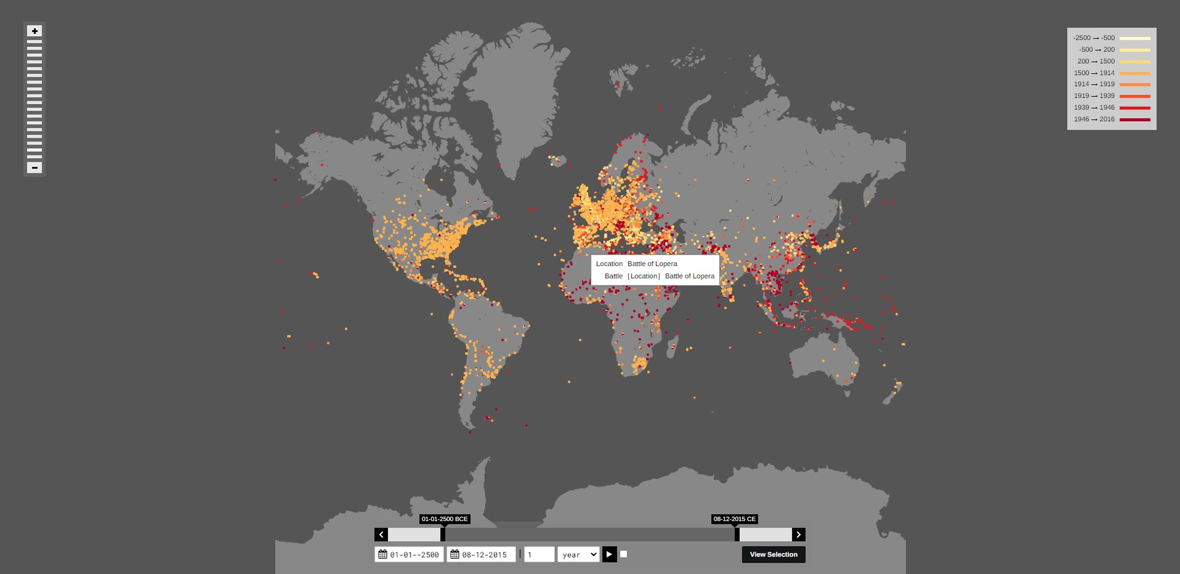 El mapa que te muestra las revueltas, batallas y guerras que ha habido, históricamente, en tu barrio