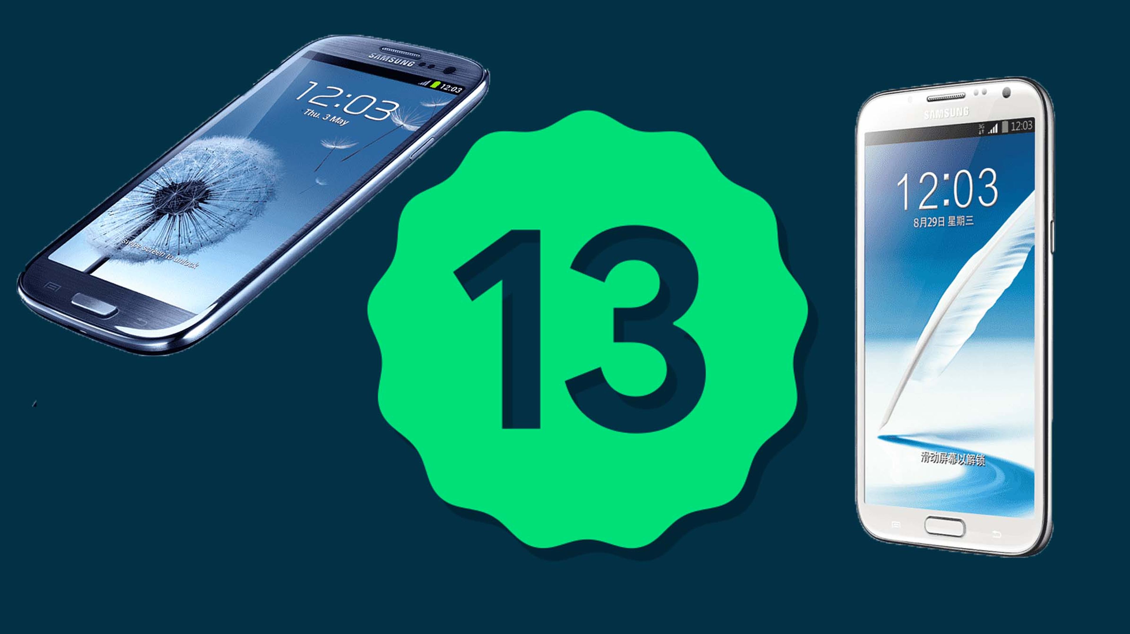 La maravillosa scene Android hace posible que Samsung Galaxy S3 y Note 2, con más de 10 años, reciban Android 13