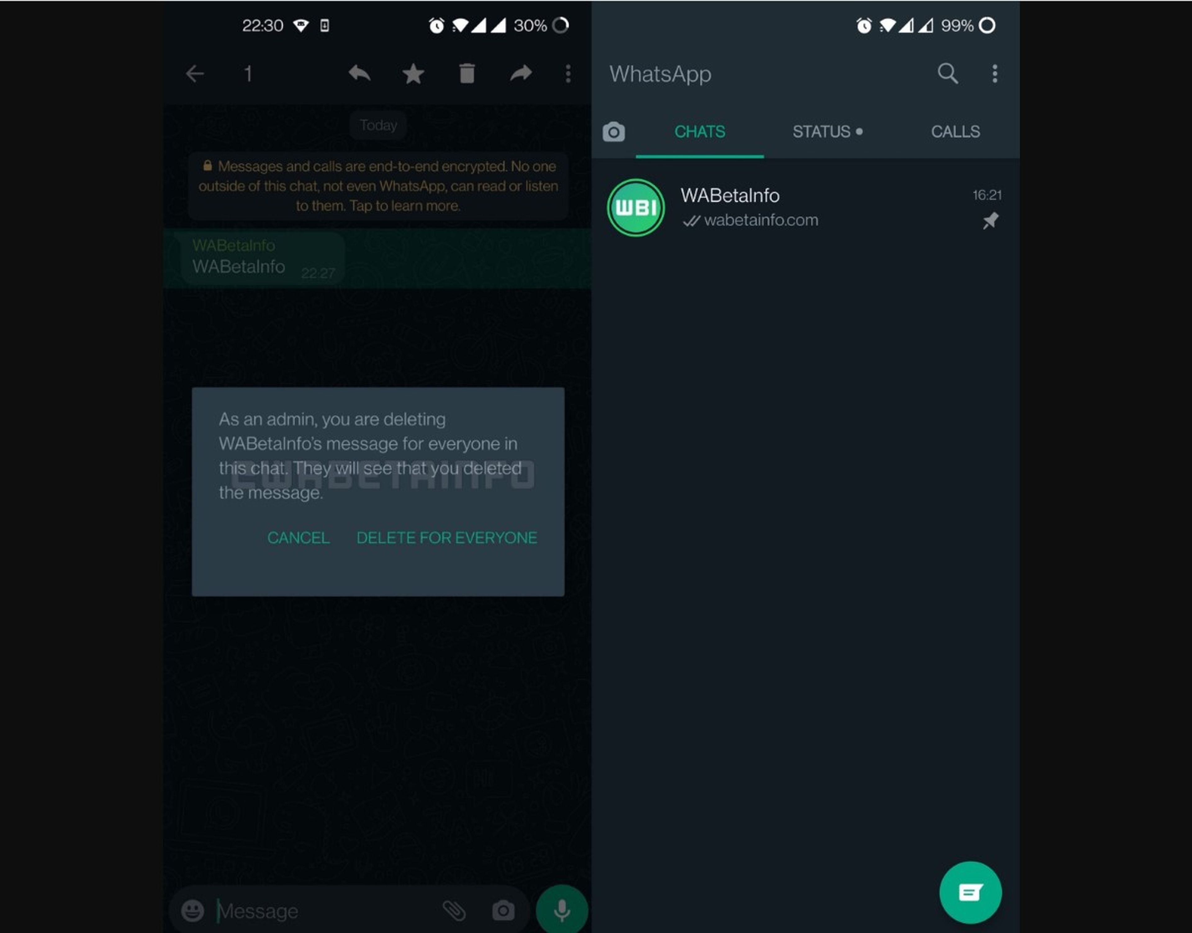 WhatsApp incluye las actualizaciones de estado dentro de la lista de chats y extiende a más usuarios algunas de sus funciones