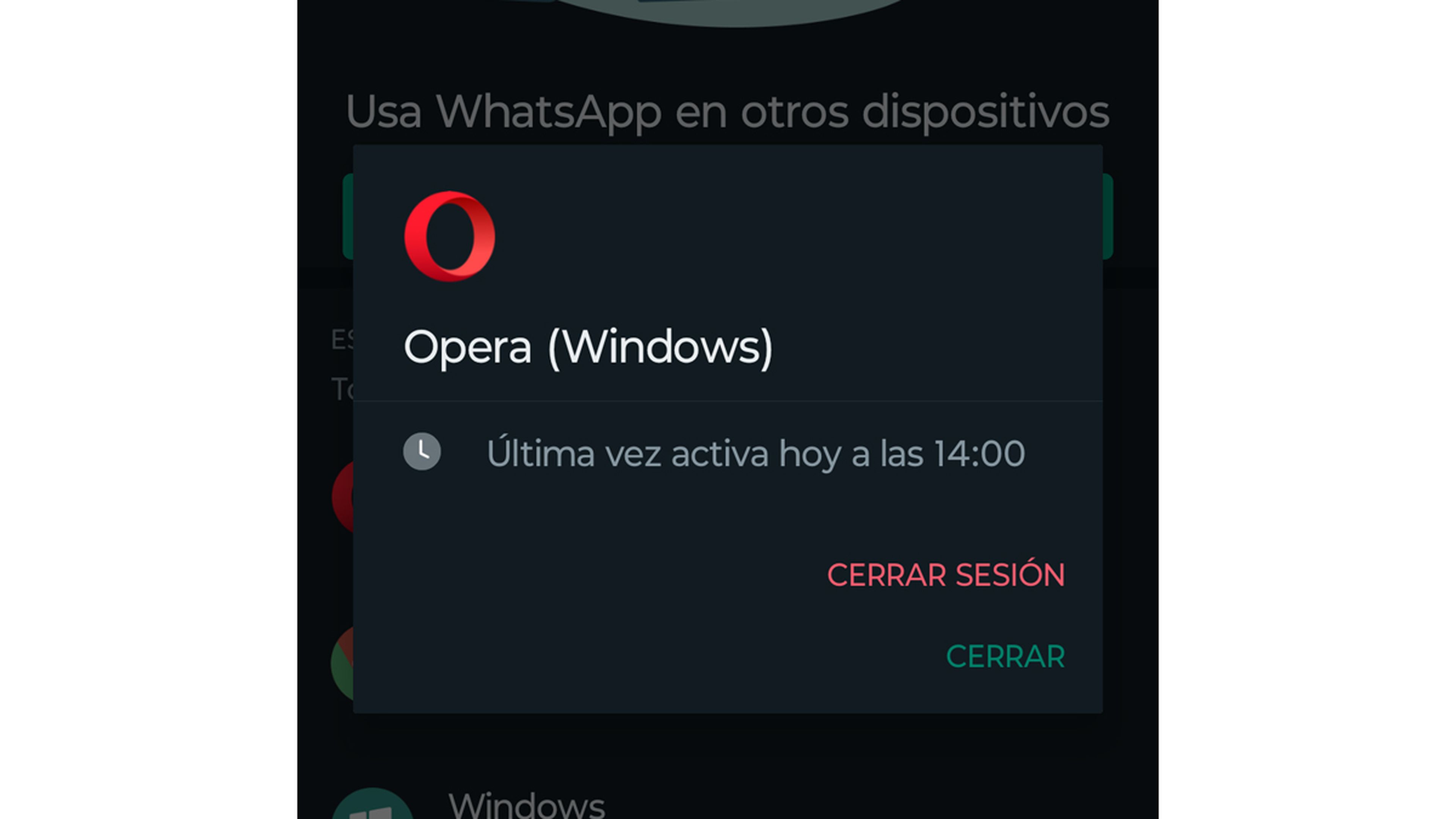 WhatsApp Web Cerrar Sesión