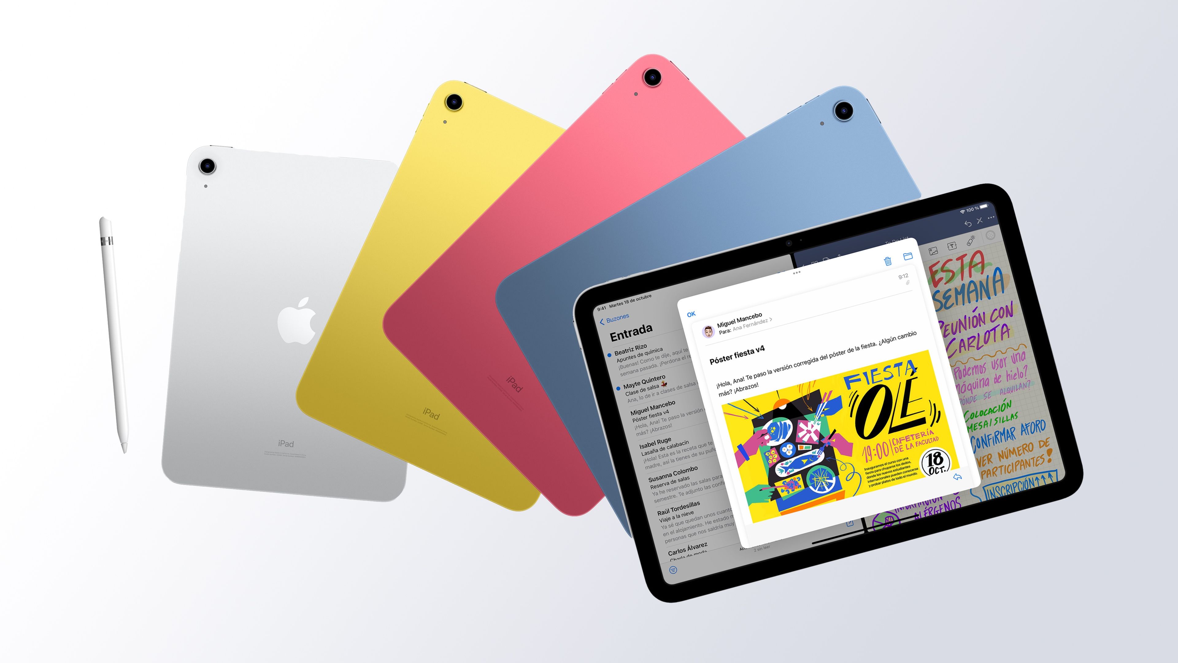 Colores del nuevo iPad de 10,9 pulgadas
