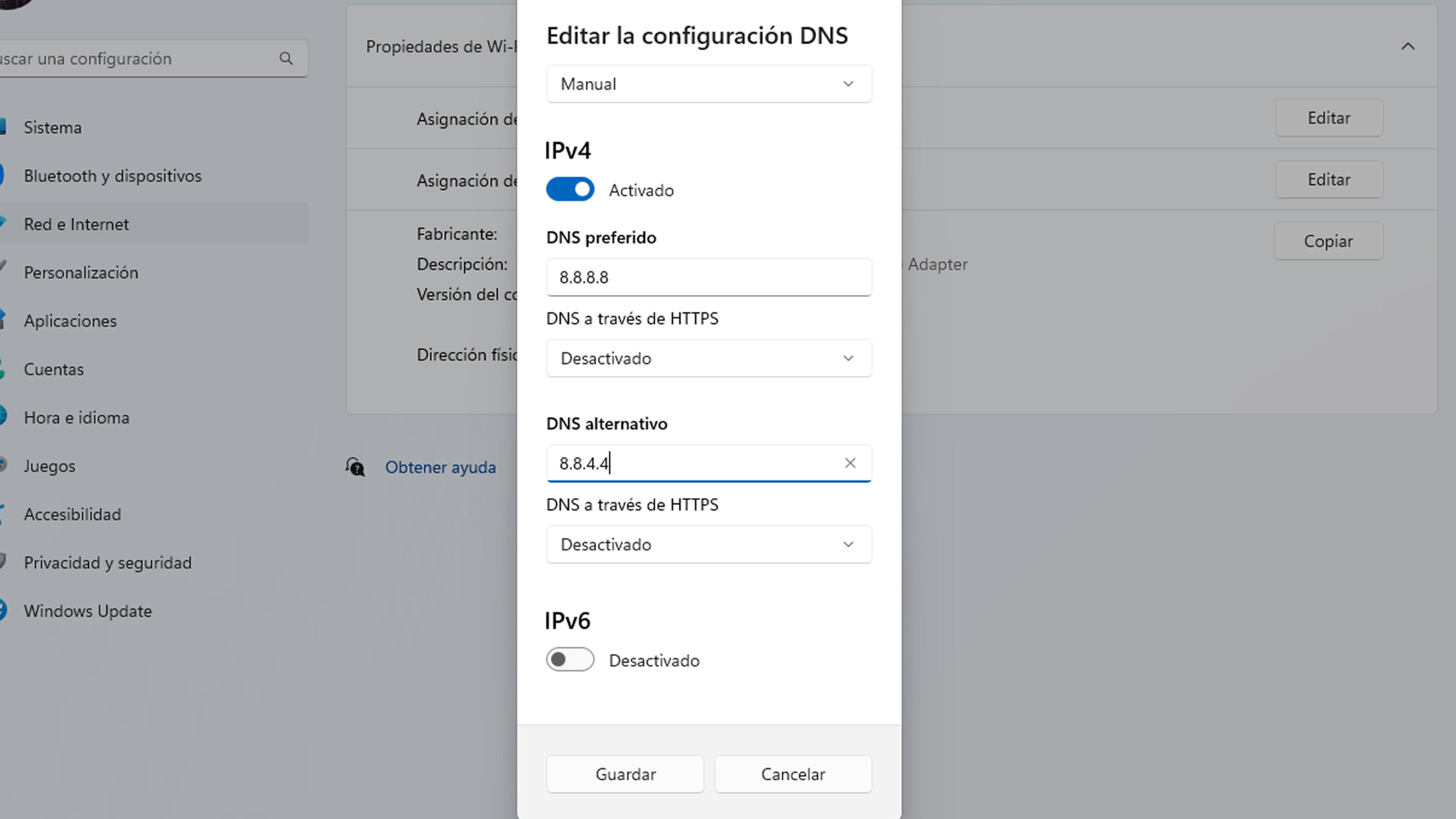 DNS Windows 11