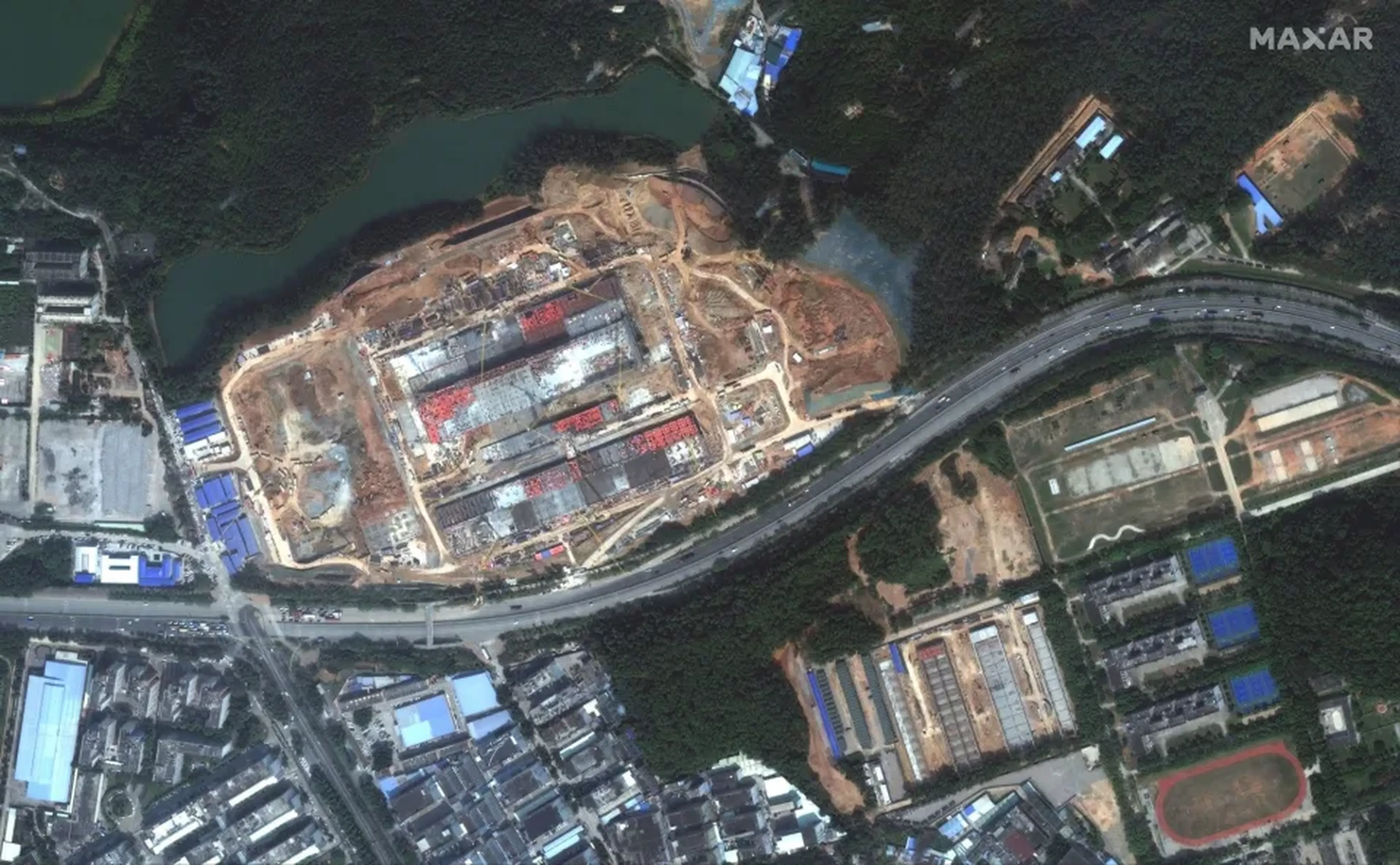 Imagen satélite de la fundición.