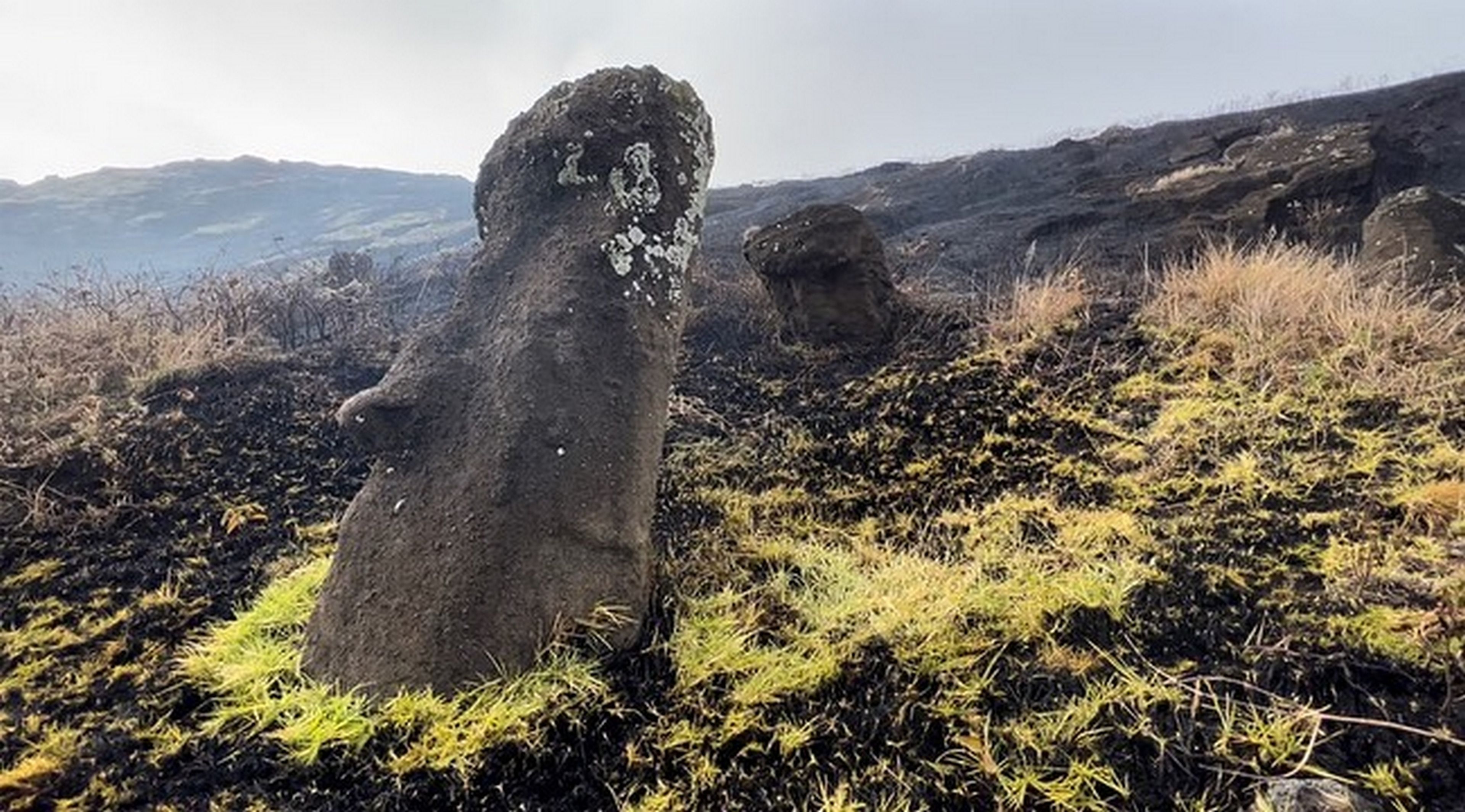 Un incendio causa un daño irreparable en numerosos moai de la isla Rapa Nui
