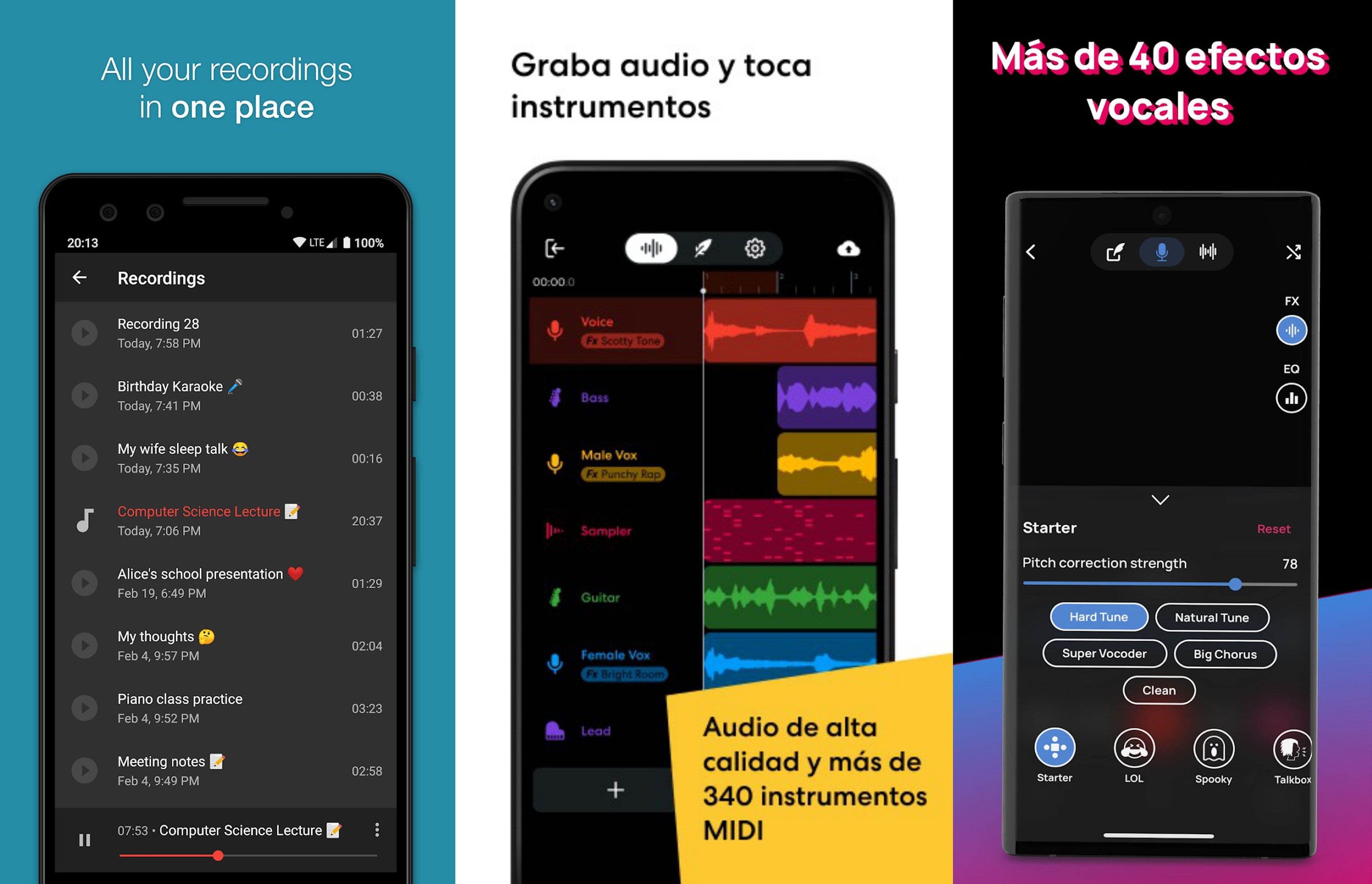 Las mejores aplicaciones con las que realizar grabaciones musicales profesionales en Android
