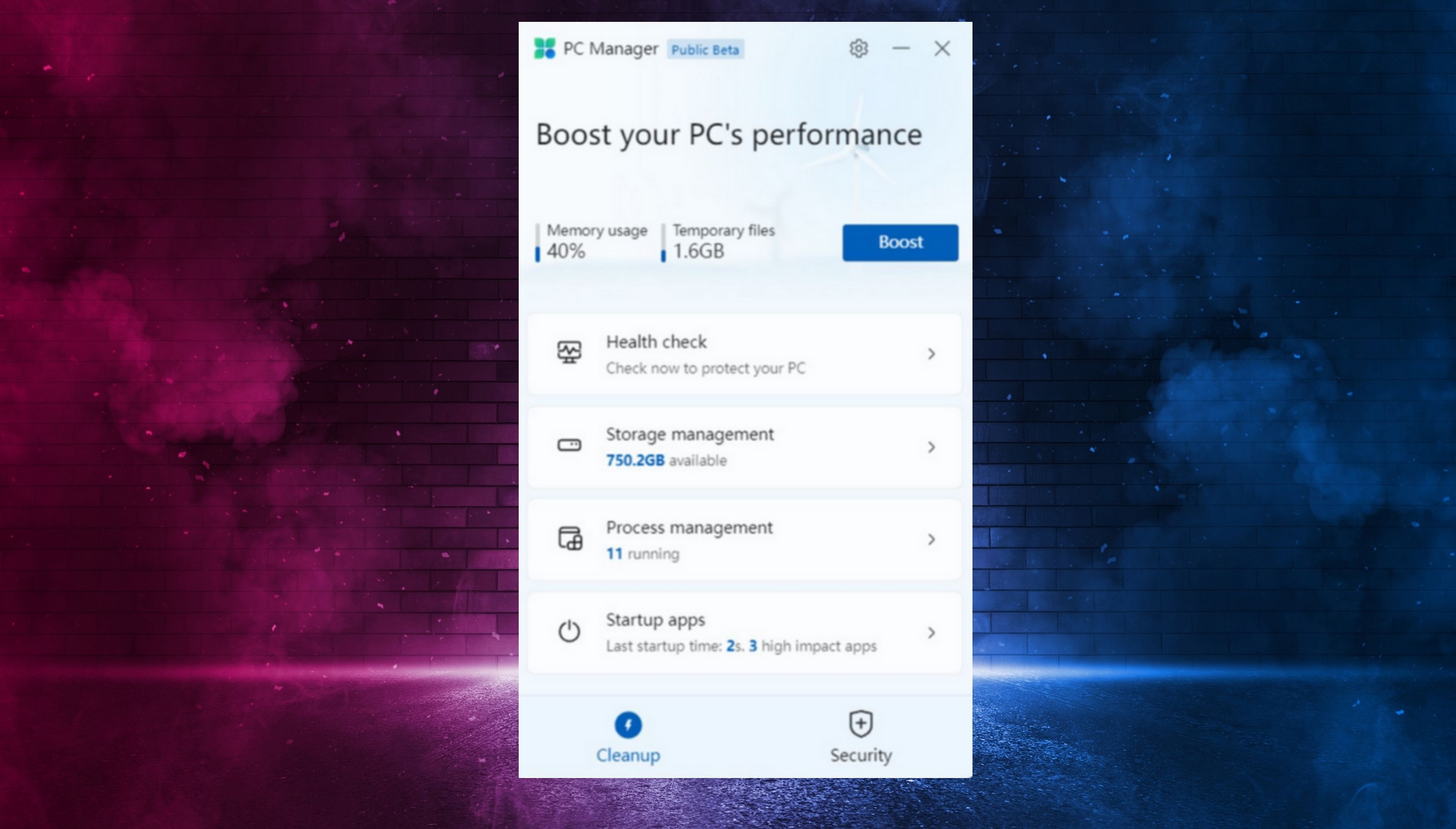 PC Manager, la nueva app de Microsoft que quiere sustituir a CCleaner