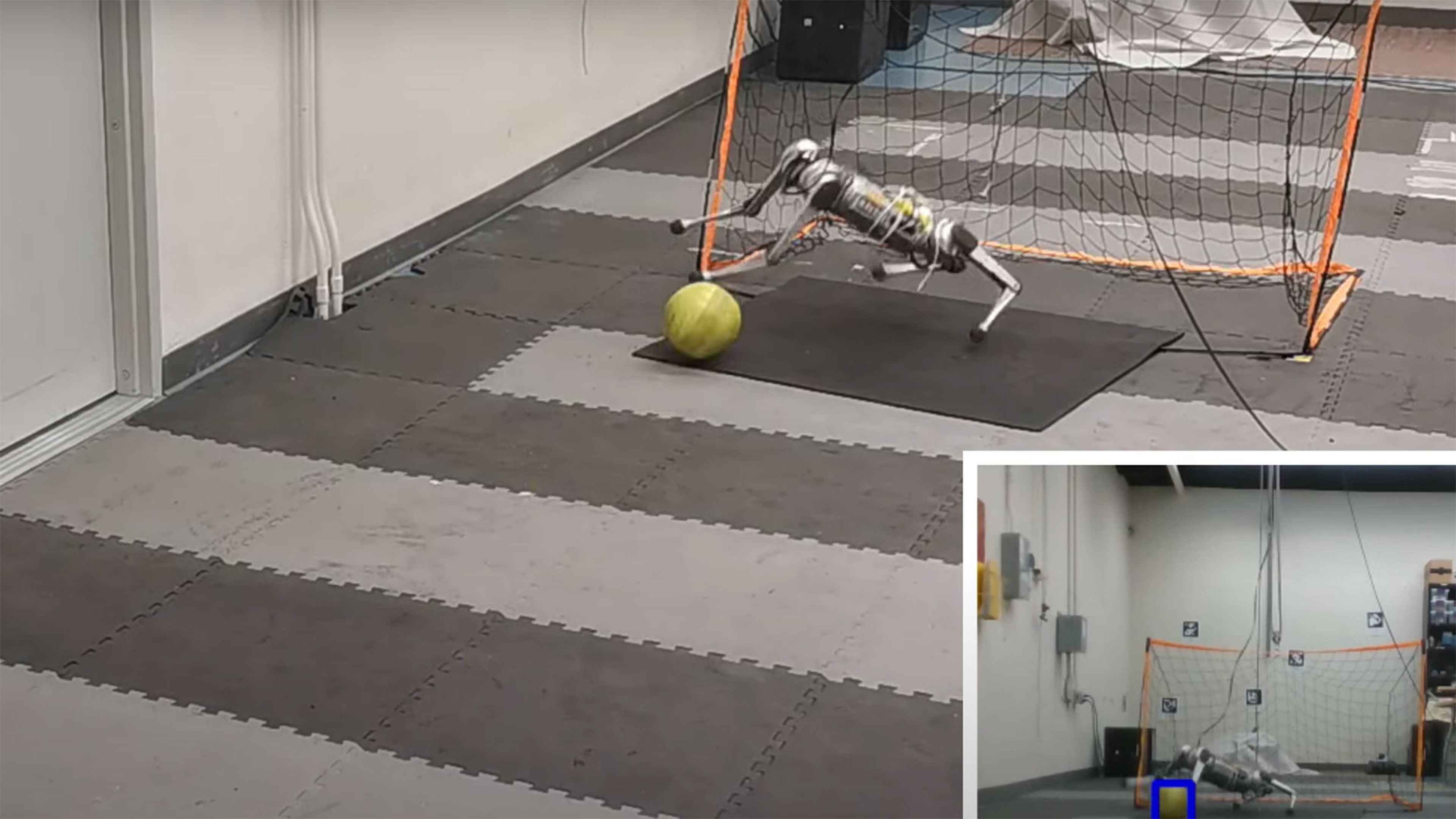 Este perro robot detiene más disparos que cualquier portero de la liga española