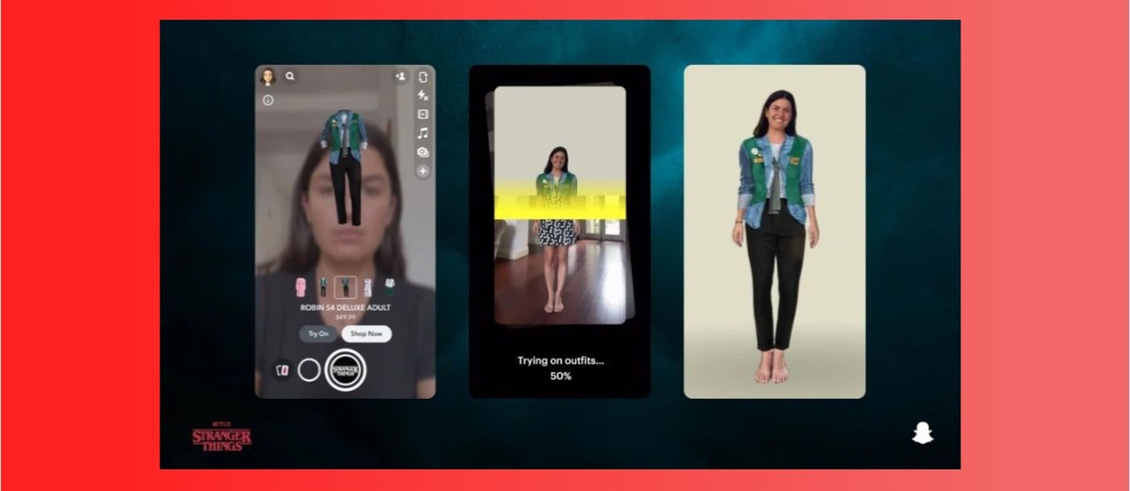 Snapchat ya tiene filtros para probar cómo te queda la ropa