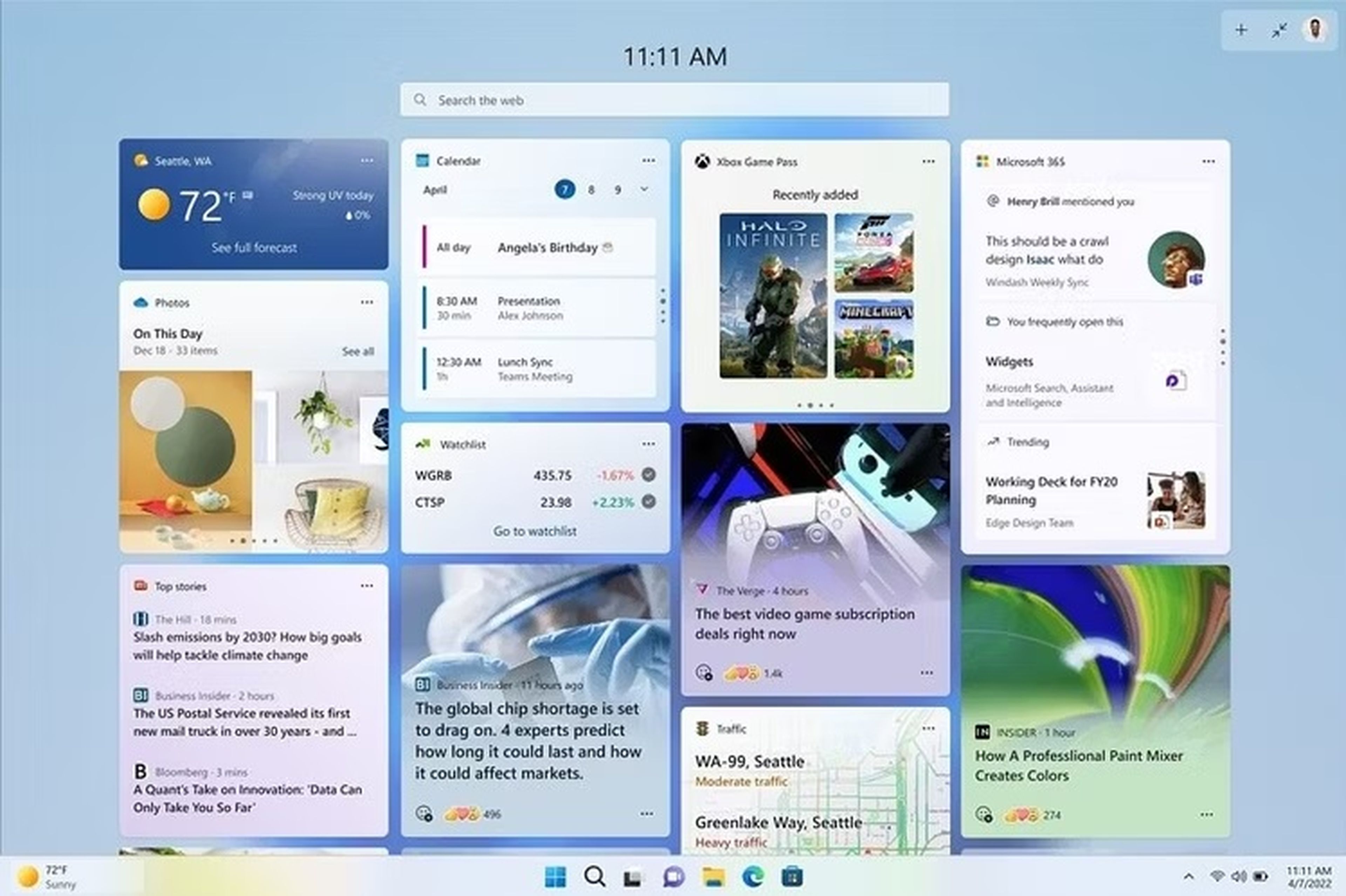 Windows 11 Widgets