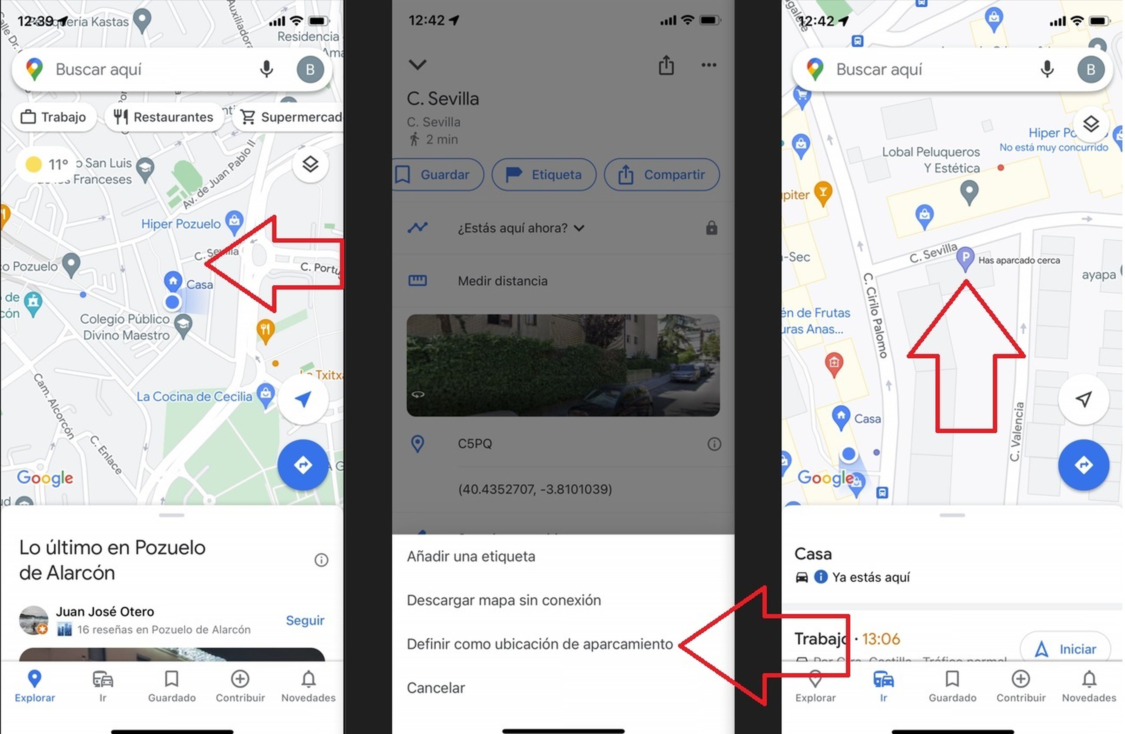 Google Maps en iPhone