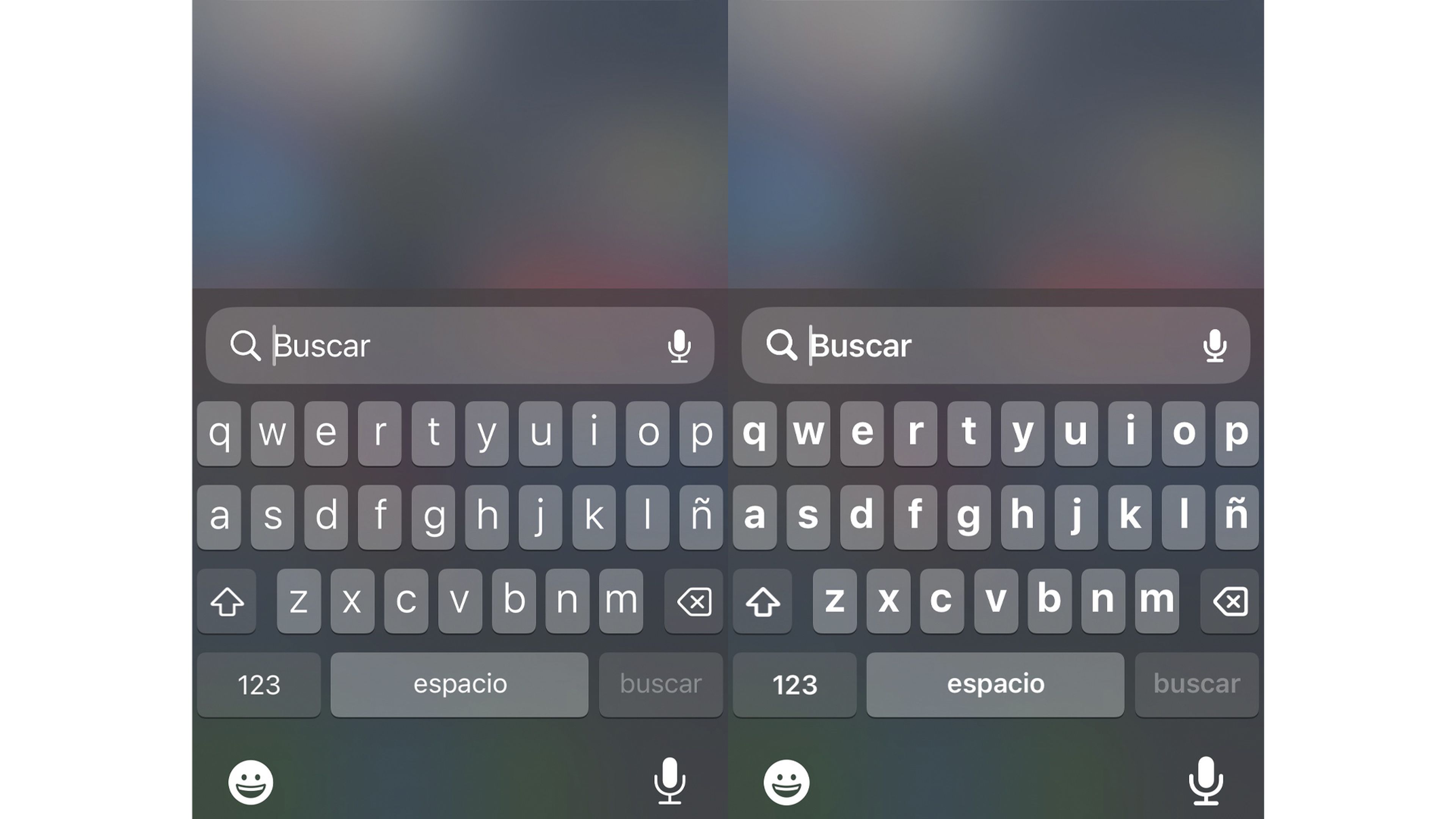 Letras arrojadas para teclado iOS 16