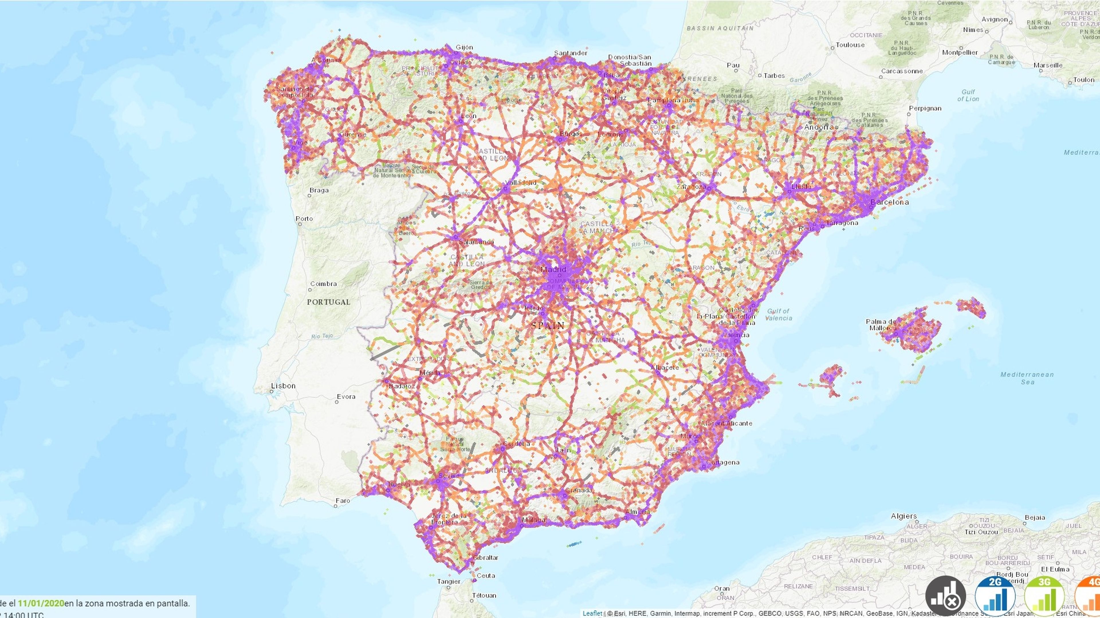 Este mapa te dice cuál es el mejor operador móvil para ti según la calle donde vivas