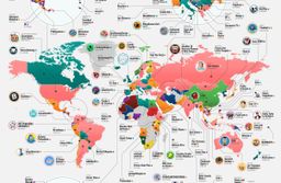 El mapa de los YouTubers más ricos de cada país
