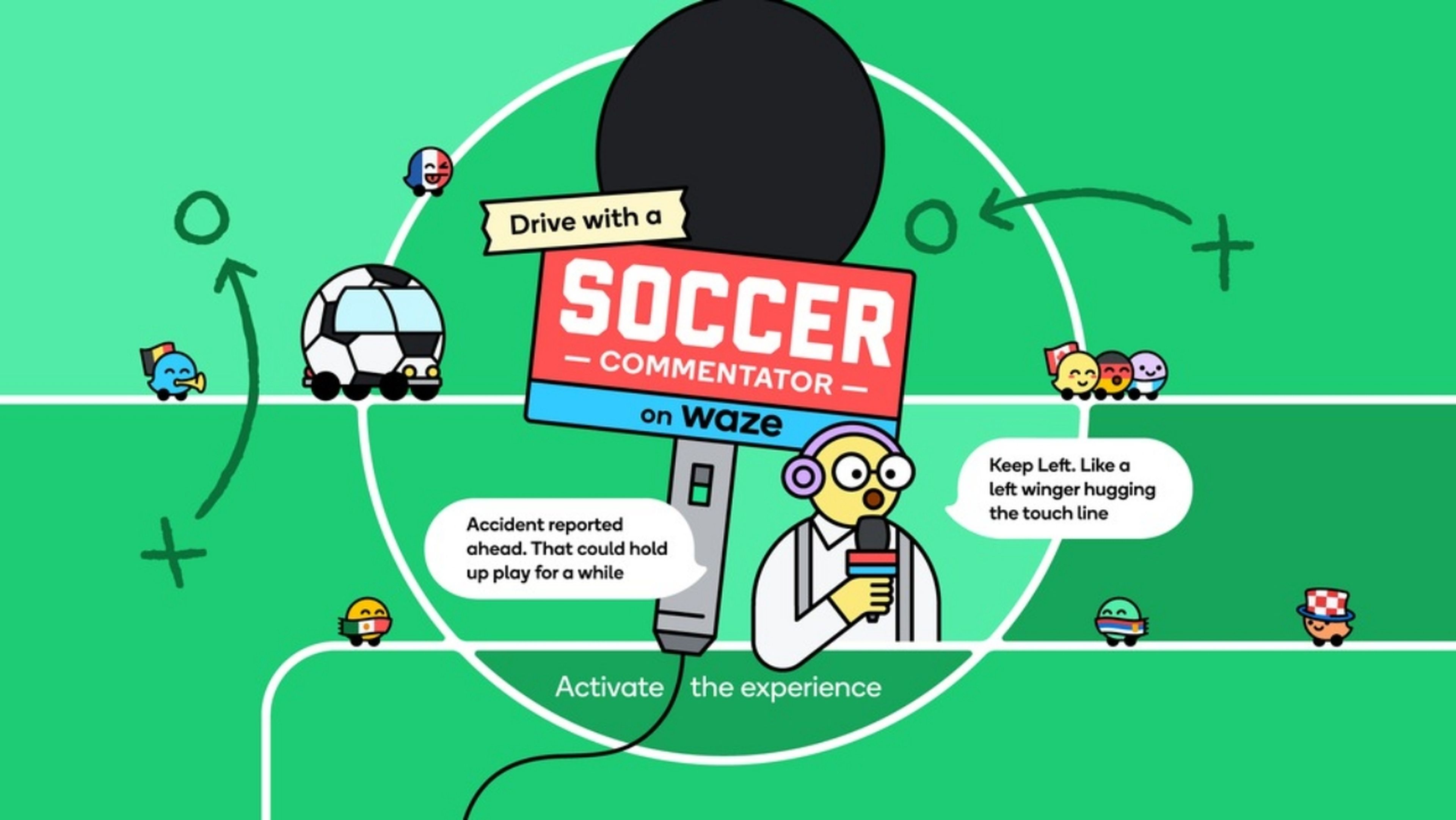 Vive el Mundial de fútbol en tu coche con el nuevo modo de conducción de Waze