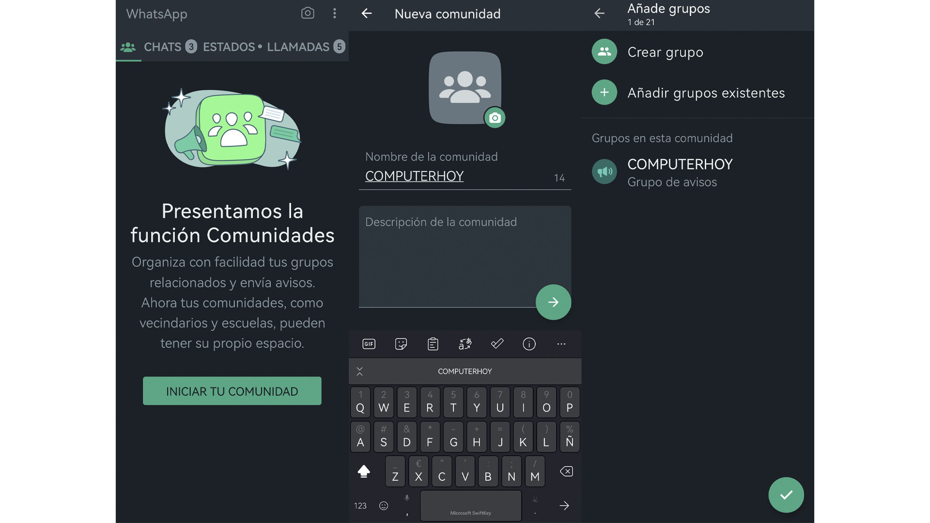 Comunidades de WhatsApp Android