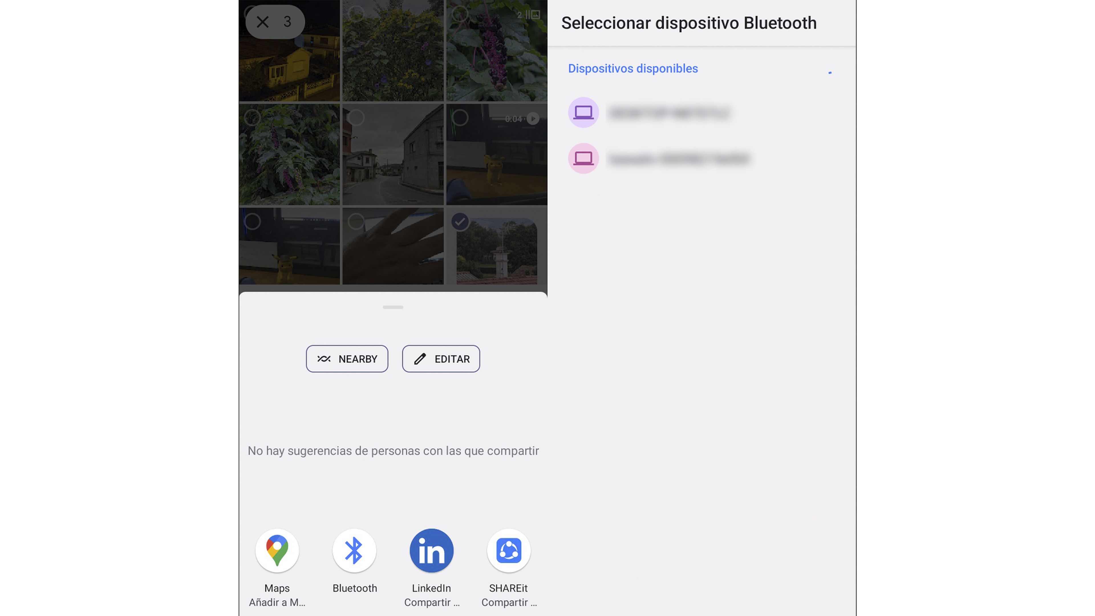 Enviar fotos desde Android por Bluetooth