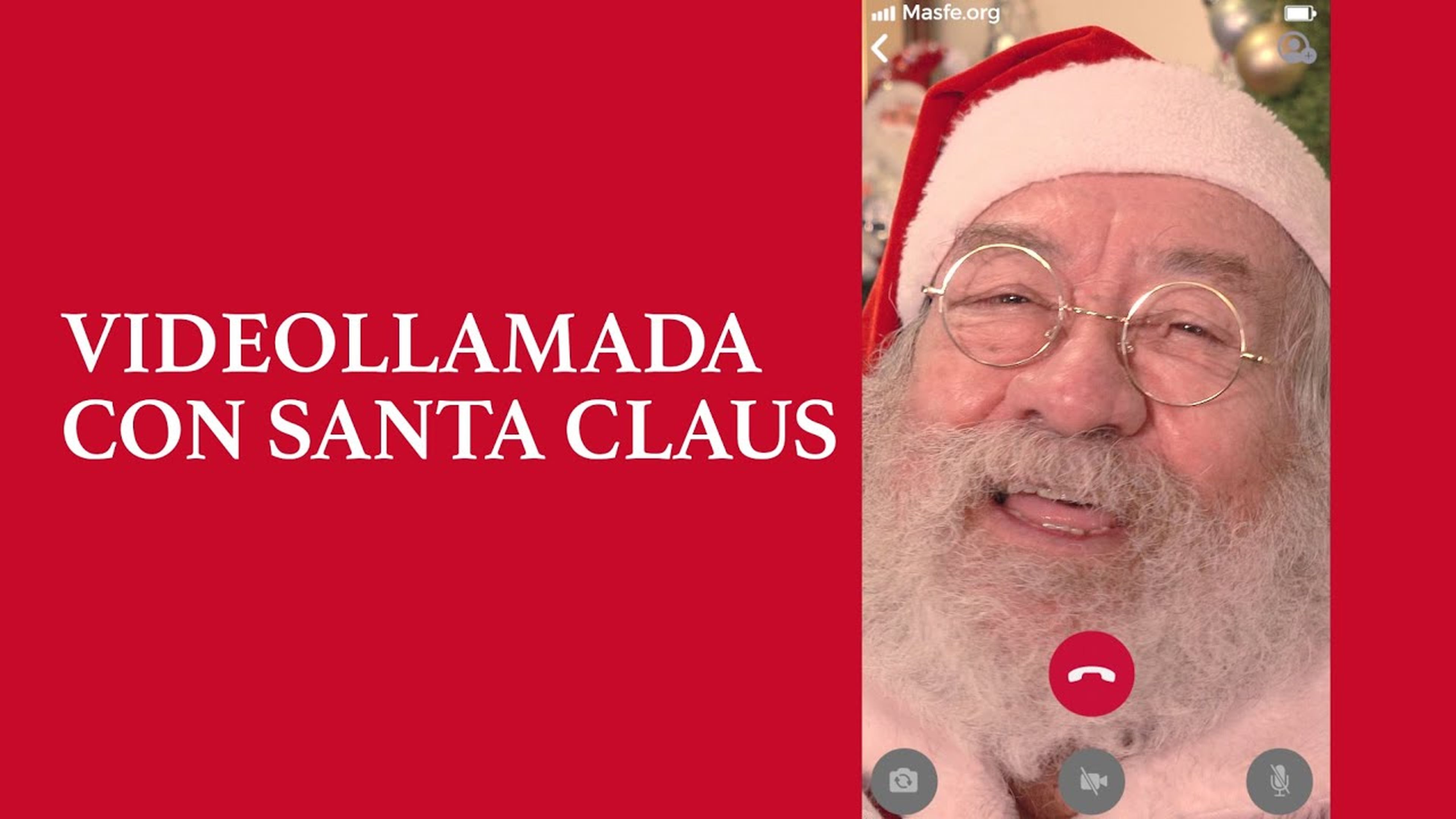 Santa Claus en videollamada