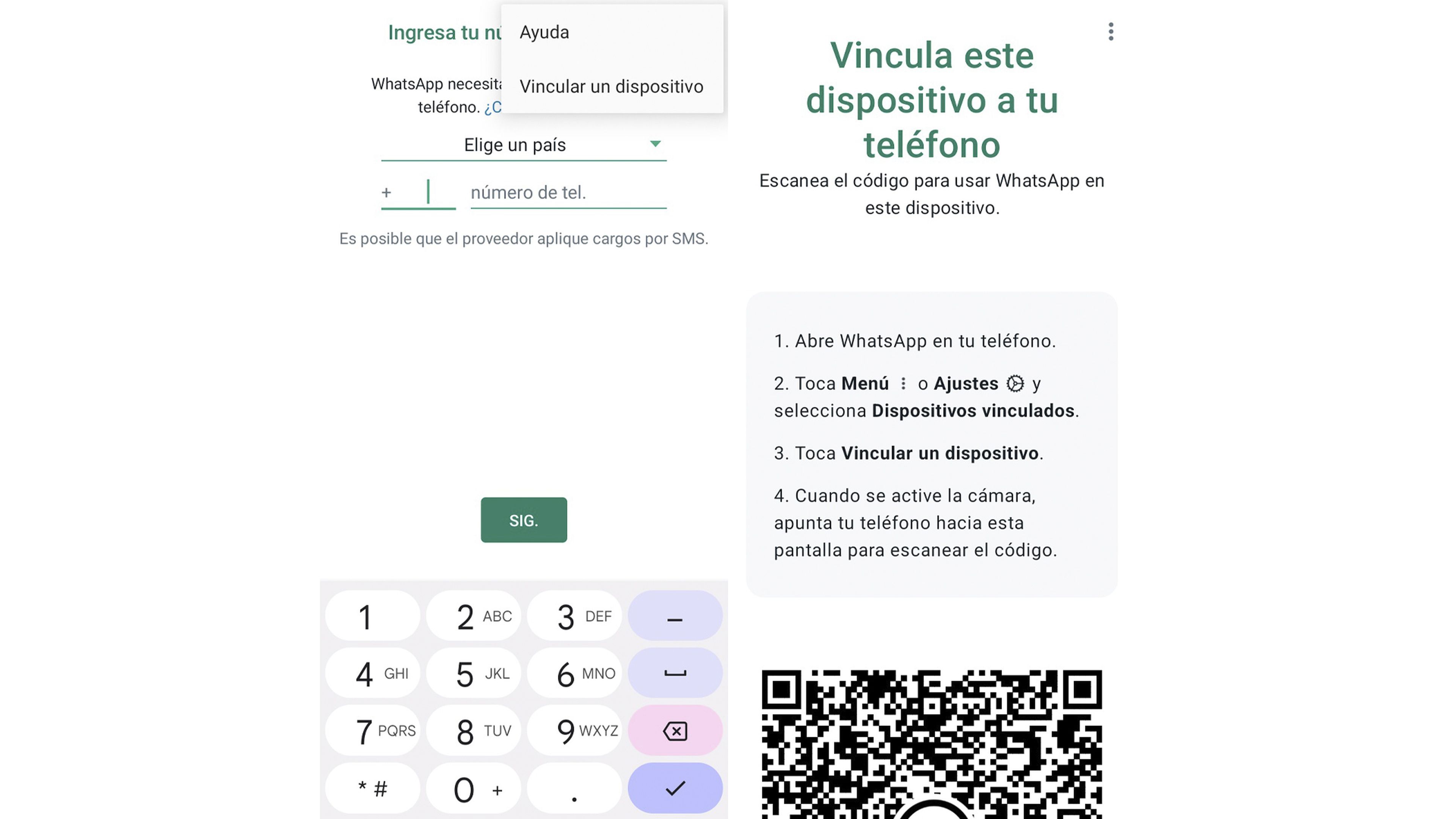 Vincular un móvil a otro en WhatsApp