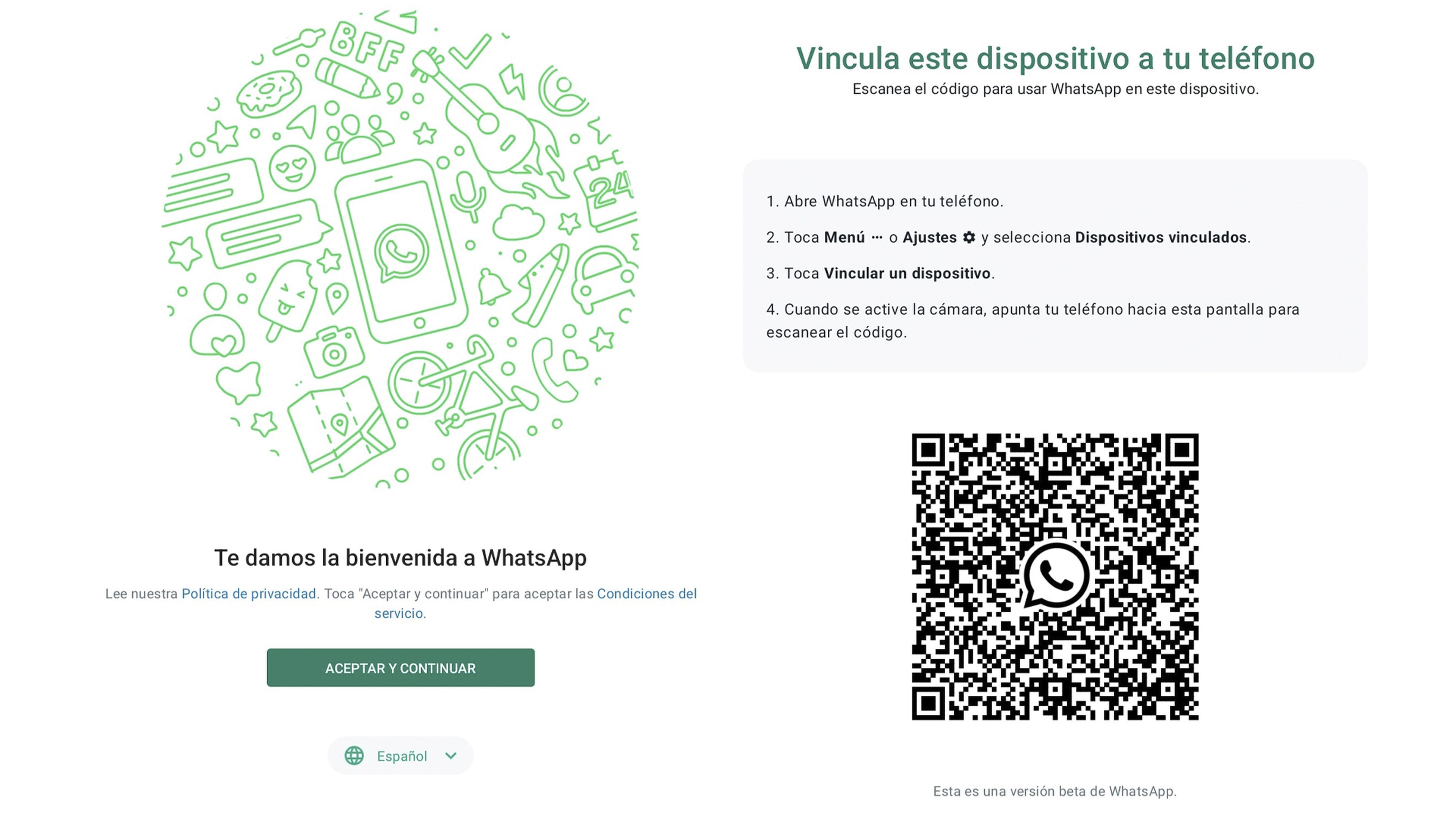 Vincular WhatsApp tablet