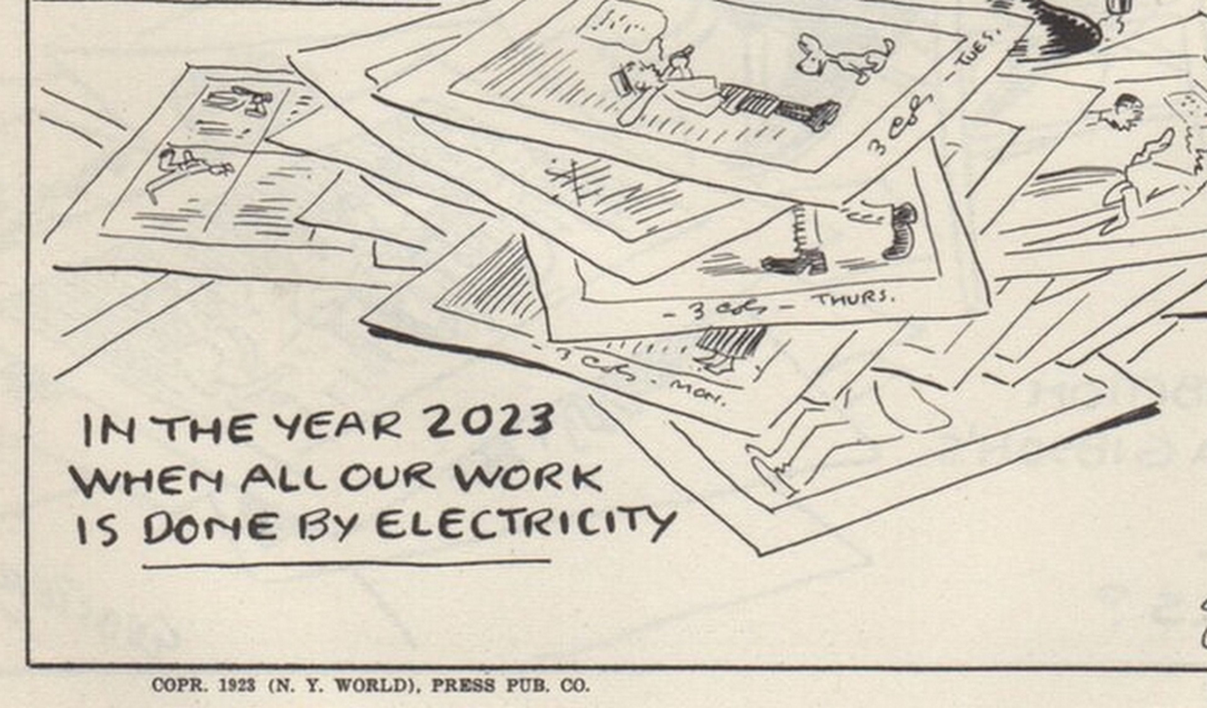 En 1923 un dibujante predijo que un IA crearía los dibujos en 2023... y lo clavó