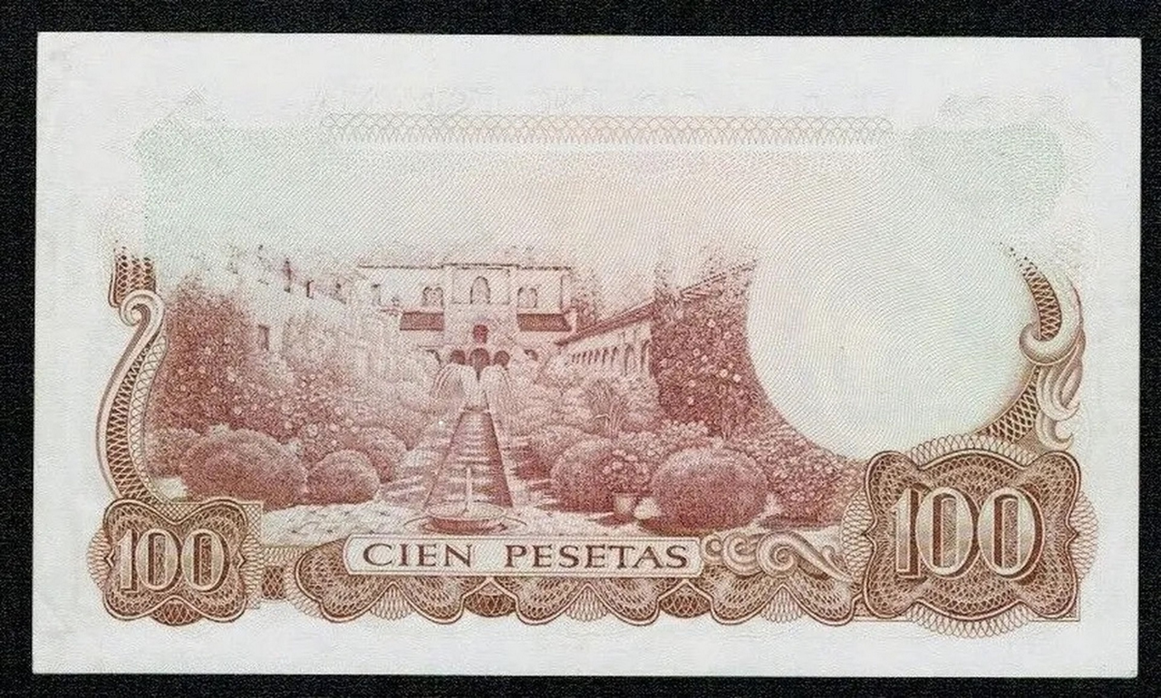 Billete de 100 pesetas defectuoso