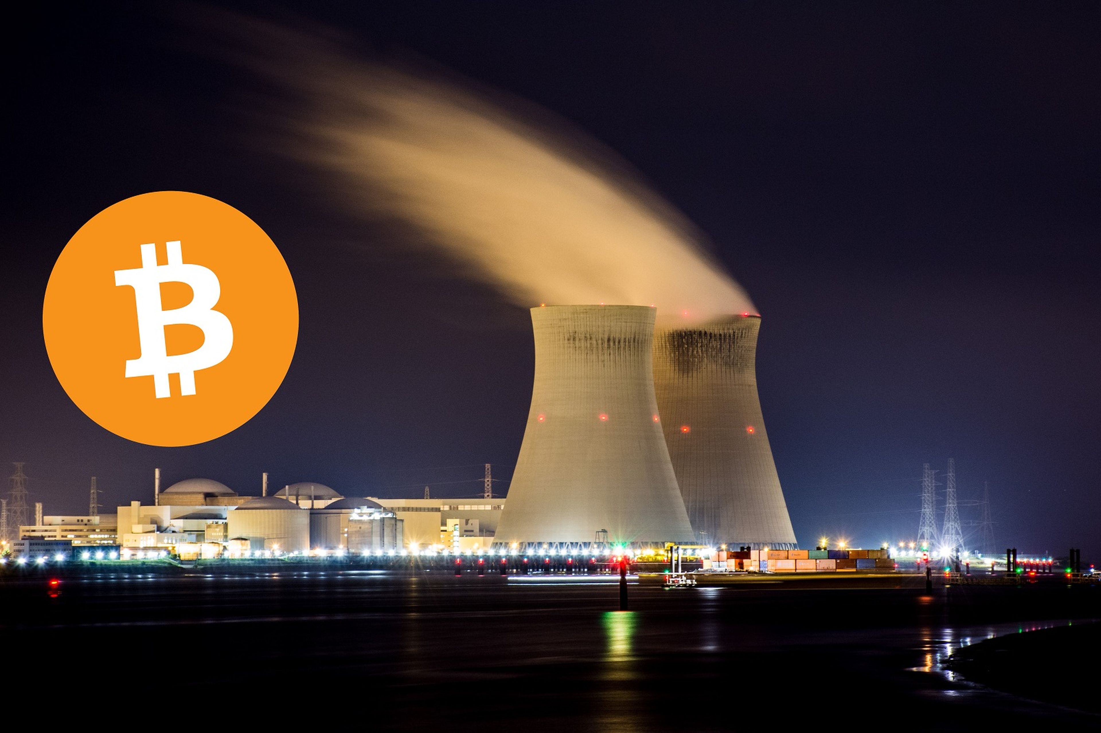 Bitcoin y una planta nuclear