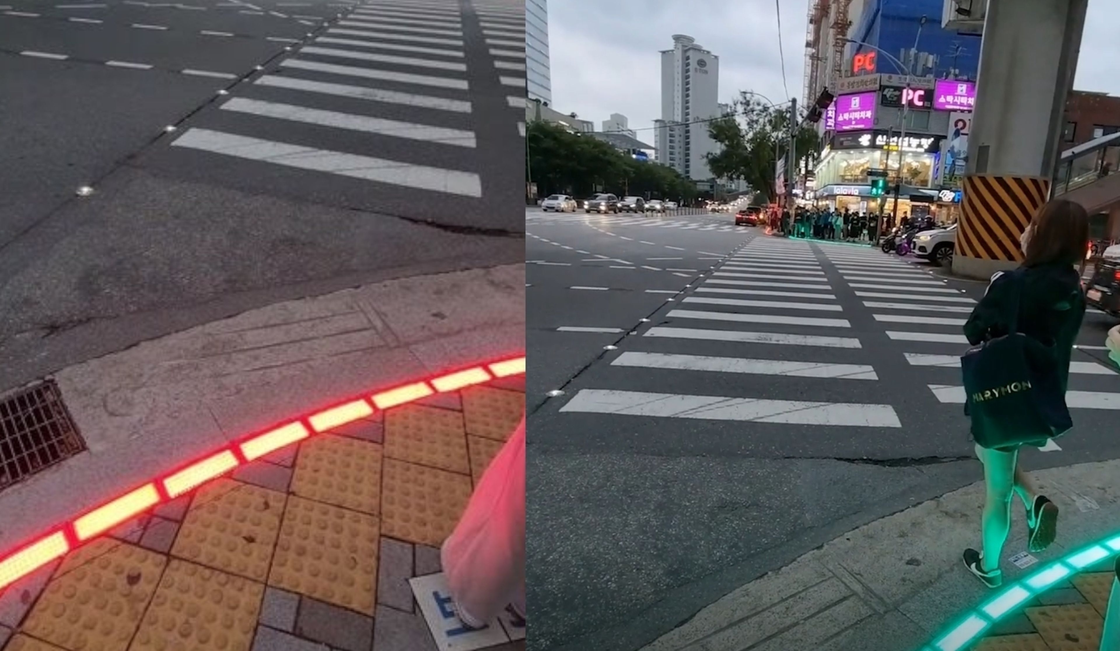 Por qué en Corea de sur los semáforos están a ras del suelo