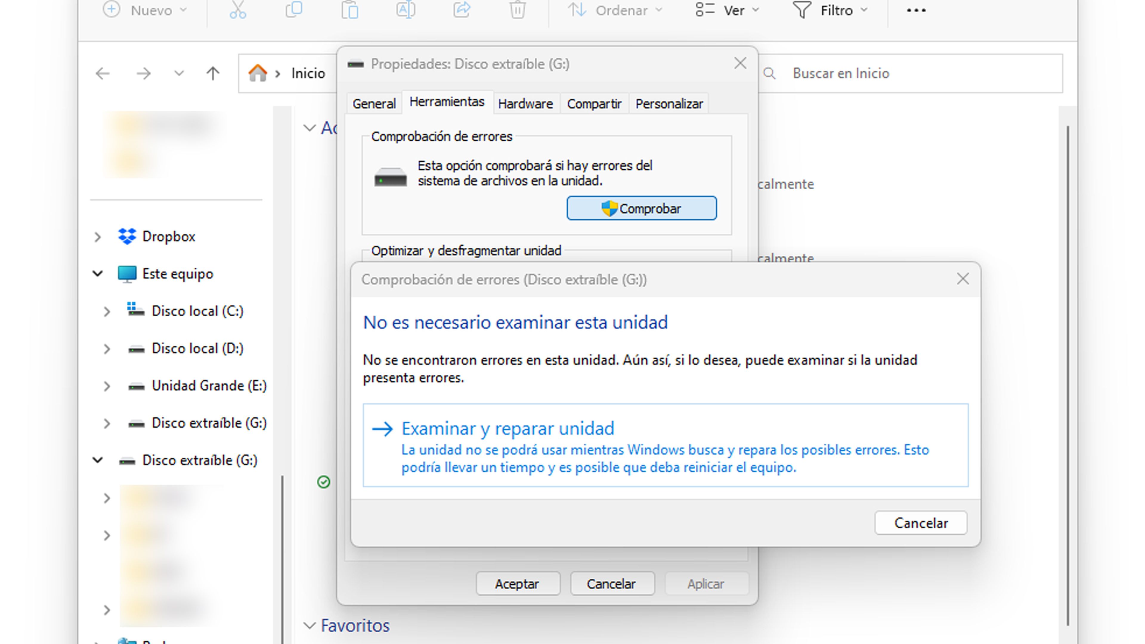Cómo recuperar y formatear una tarjeta SD o microSD dañada 4 Reparación de Windows